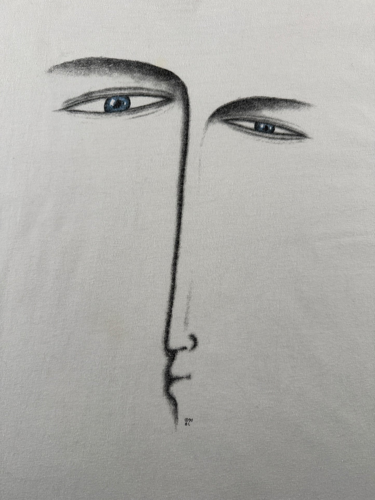 Graphic of Vintage Face Art Tee SZ L