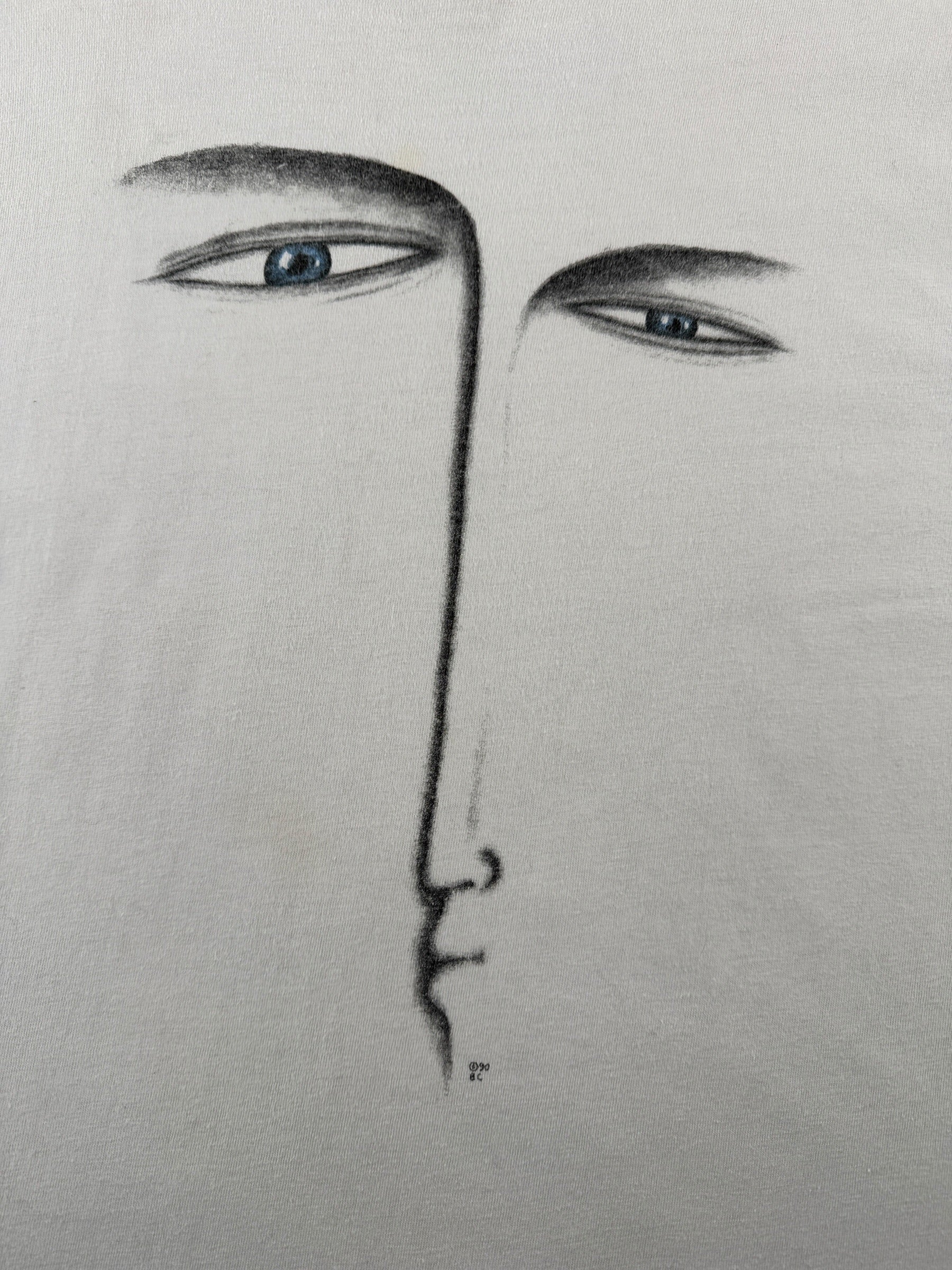Graphic of Vintage Face Art Tee SZ L