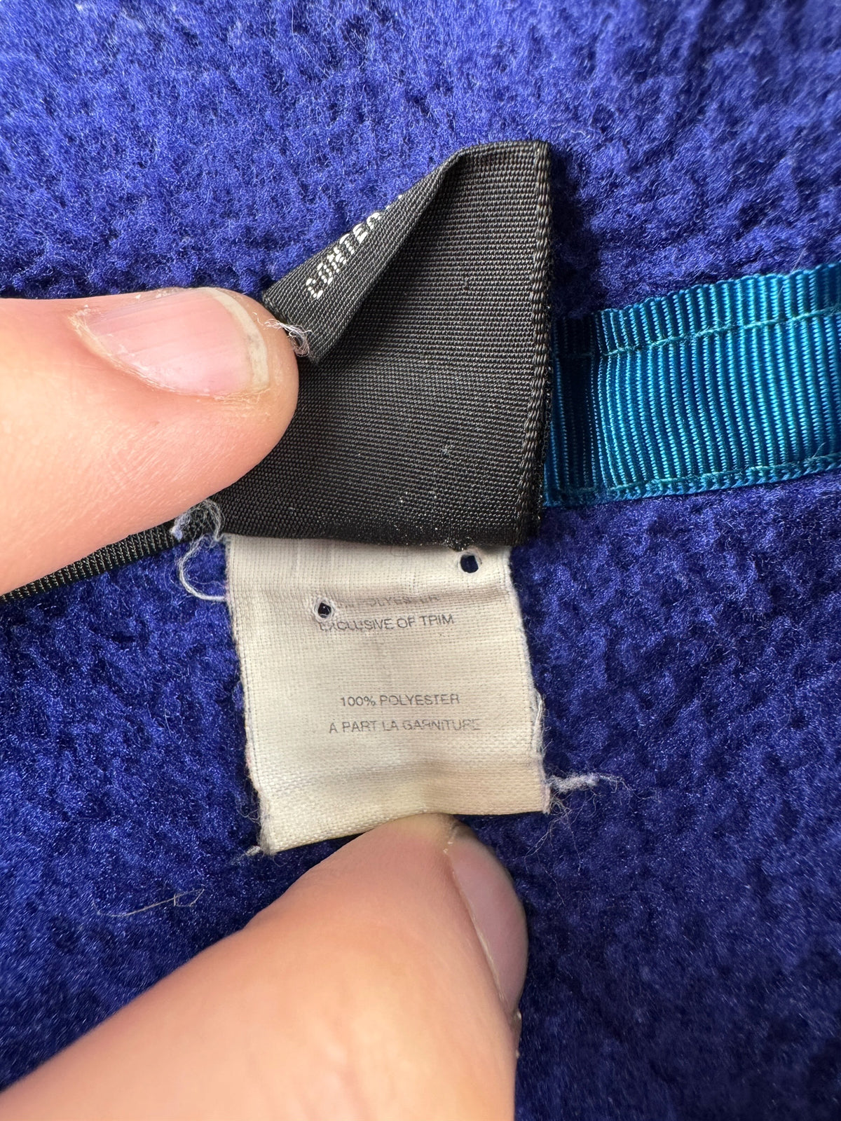 Tags on Vintage 90s Patagonia Fleece Jacket SZ XS