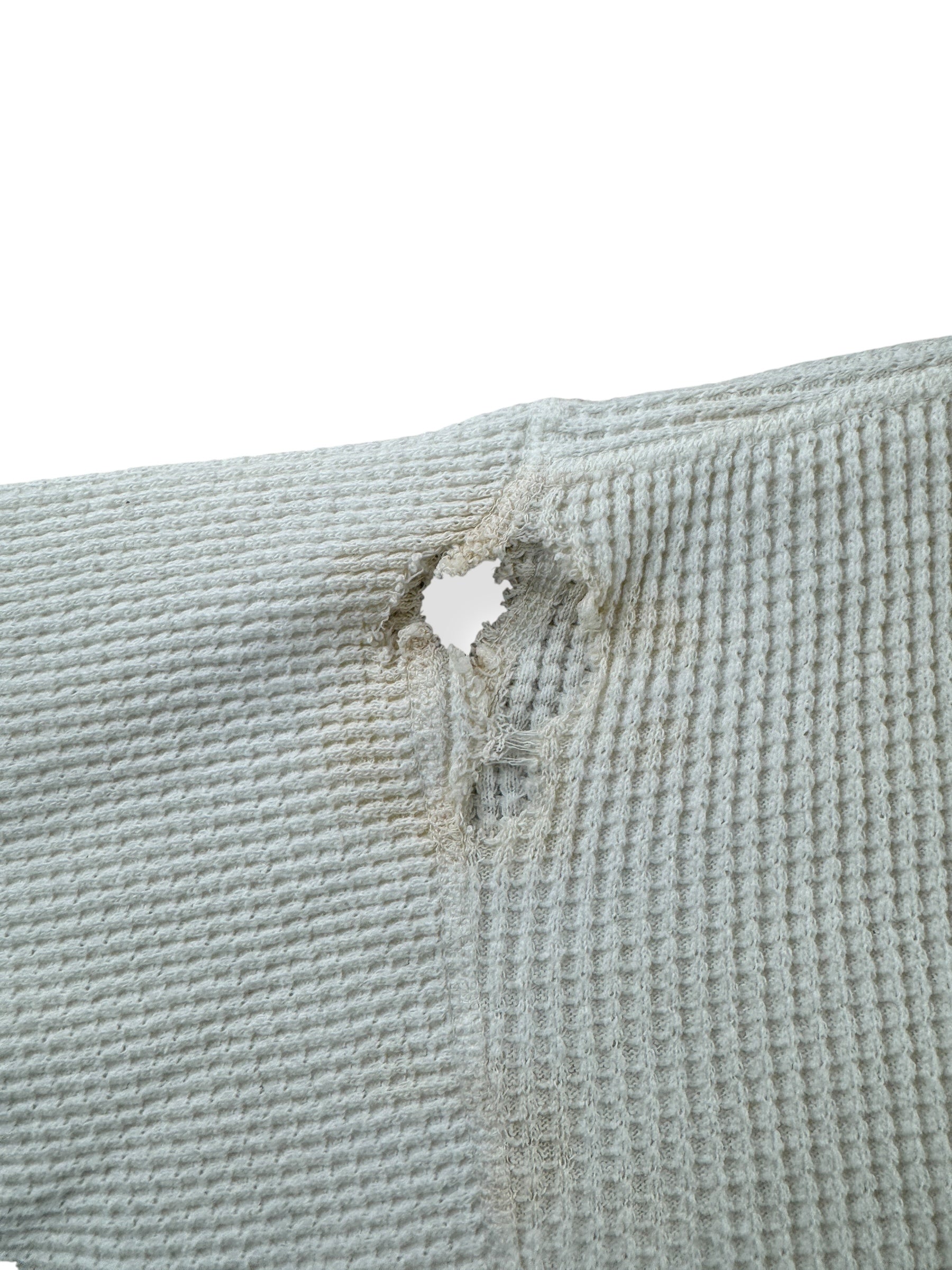 Hole on Vintage Warmclad Waffle Thermal SZ M AS IS