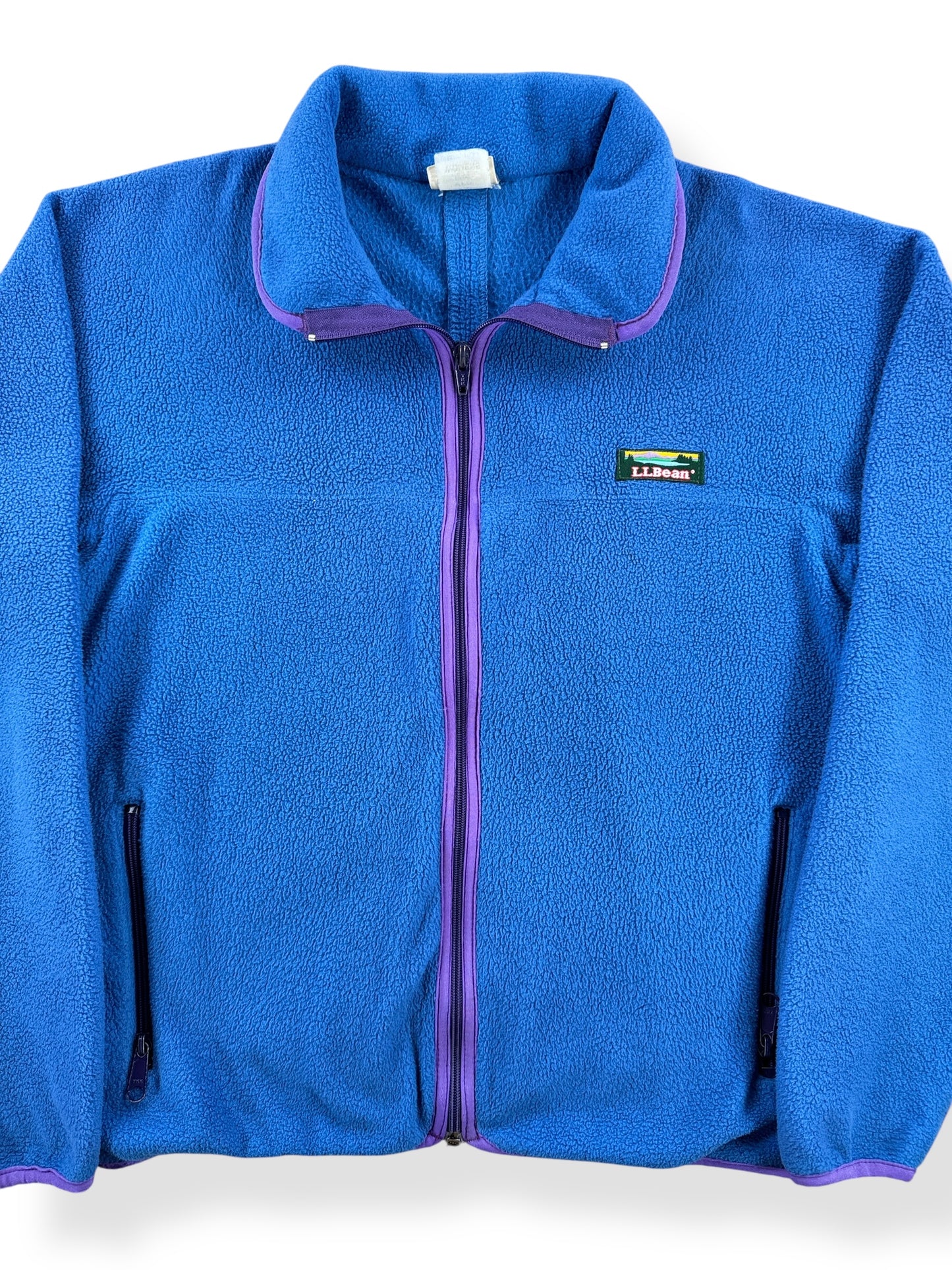 Front Close Up of Vintage Ladies MIUSA LL Bean Fleece SZ M