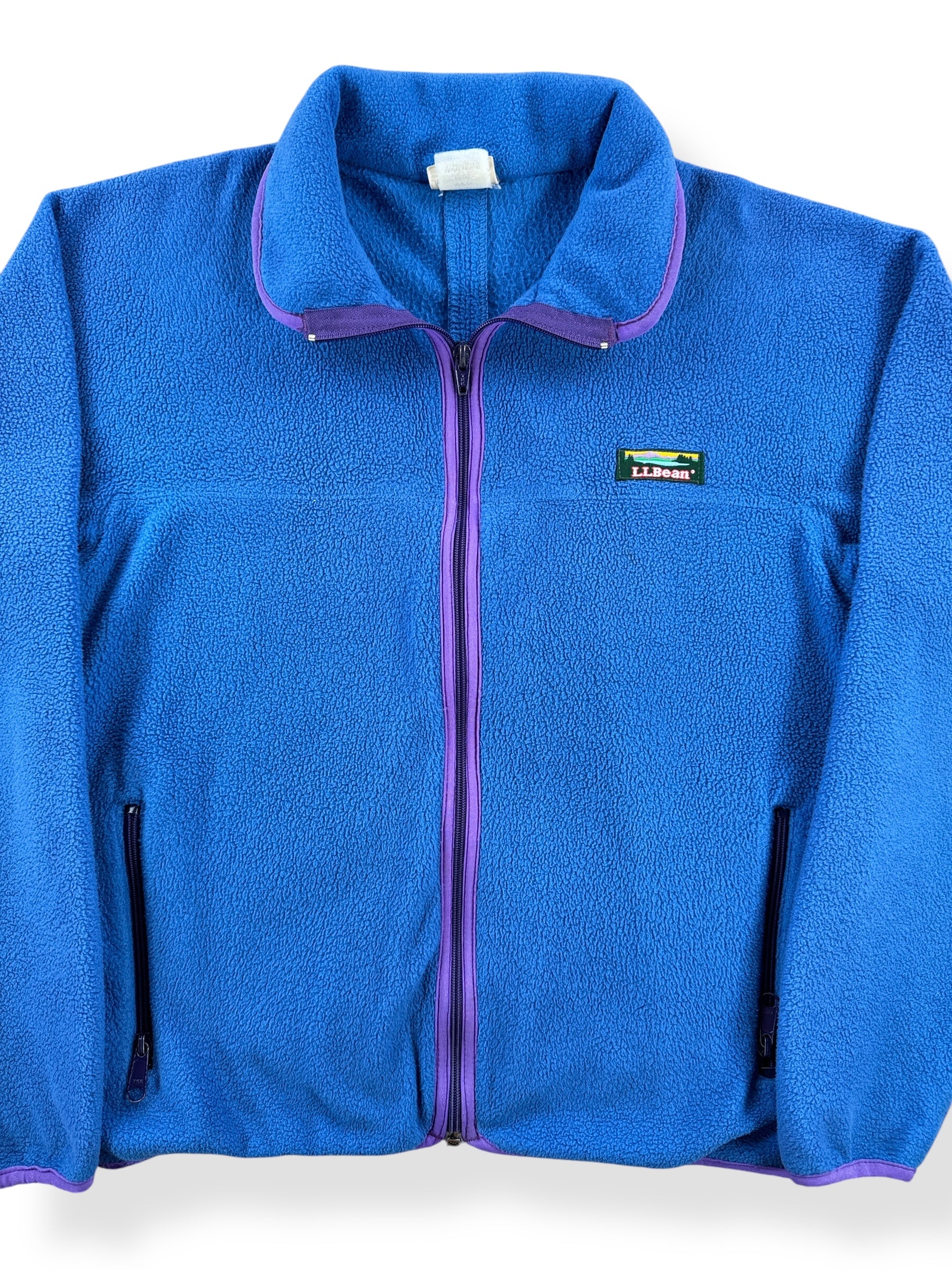 Front Close Up of Vintage Ladies MIUSA LL Bean Fleece SZ M