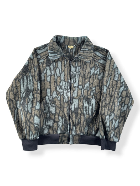 Front of Vintage Tre Camo Fleece Pullover Jacket SZ M