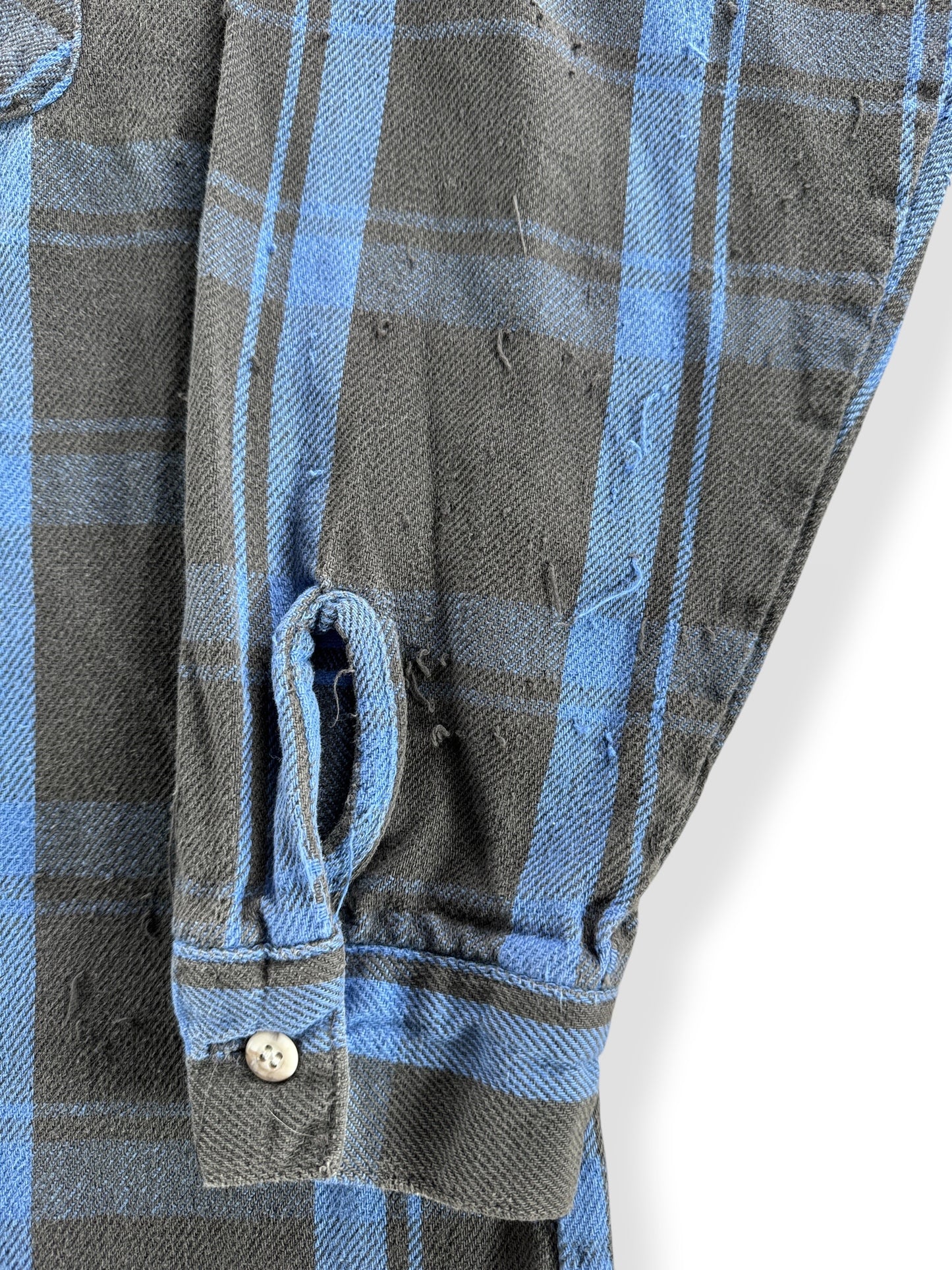 Wear on Vintage 80's Five Brother Cotton Flannel SZ XL