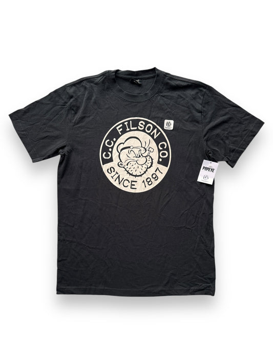 front of NWT Black Filson Popeye Tee SZ M