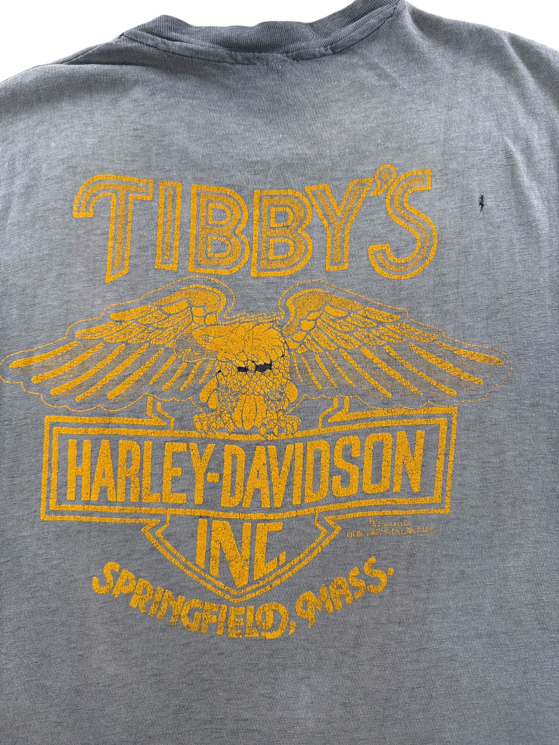 Back Graphic of Vintage 70's/80's Harley Fader Cutoff Tee SZ M