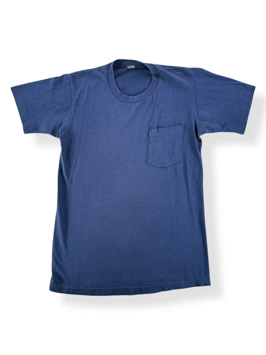Front of Vintage Navy Blue Single Stitch Tee SZ S