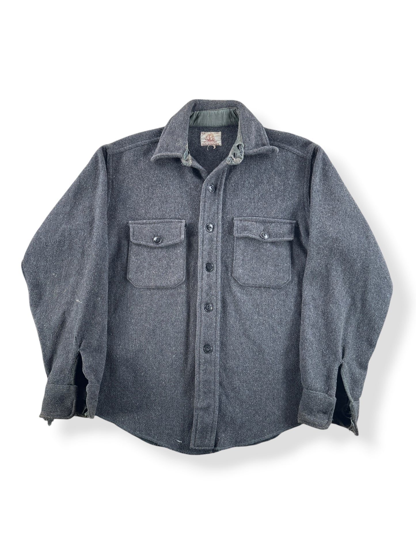 Front of Vintage 30s/40s Heavy Wool Shirt-Jac SZ M - AS IS