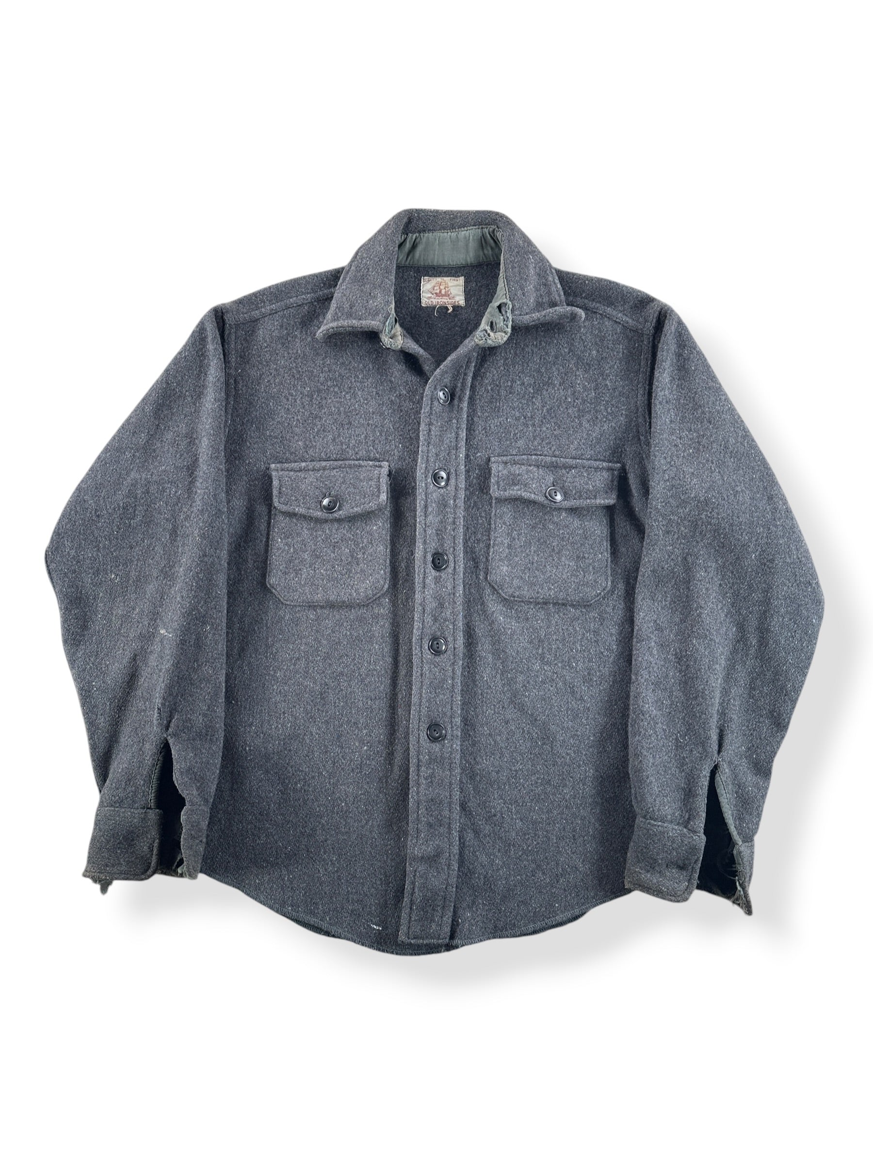 Front of Vintage 30s/40s Heavy Wool Shirt-Jac SZ M - AS IS