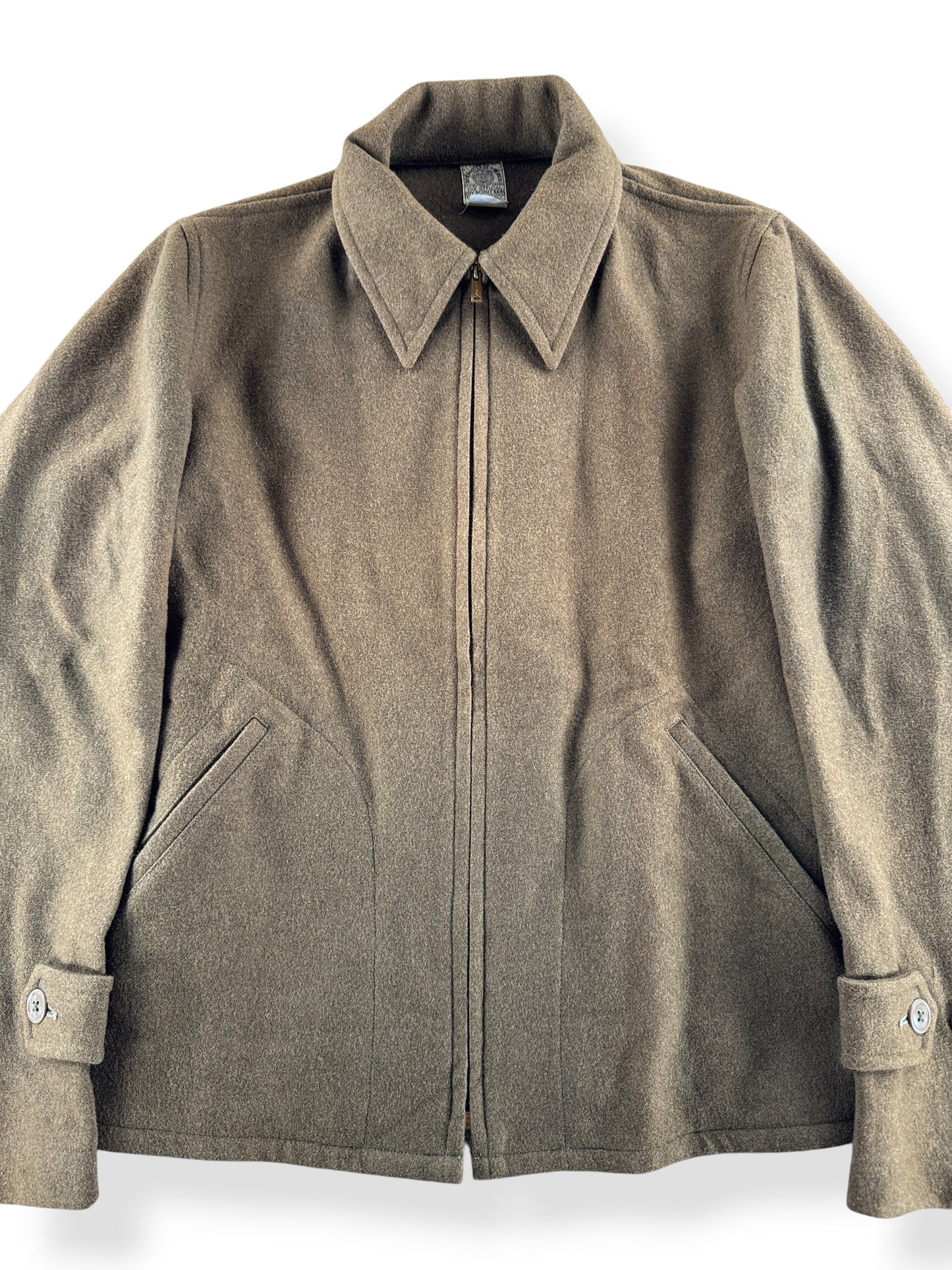Close up of Vintage NOS 40s Boy Scout Wool Jacket SZ 36