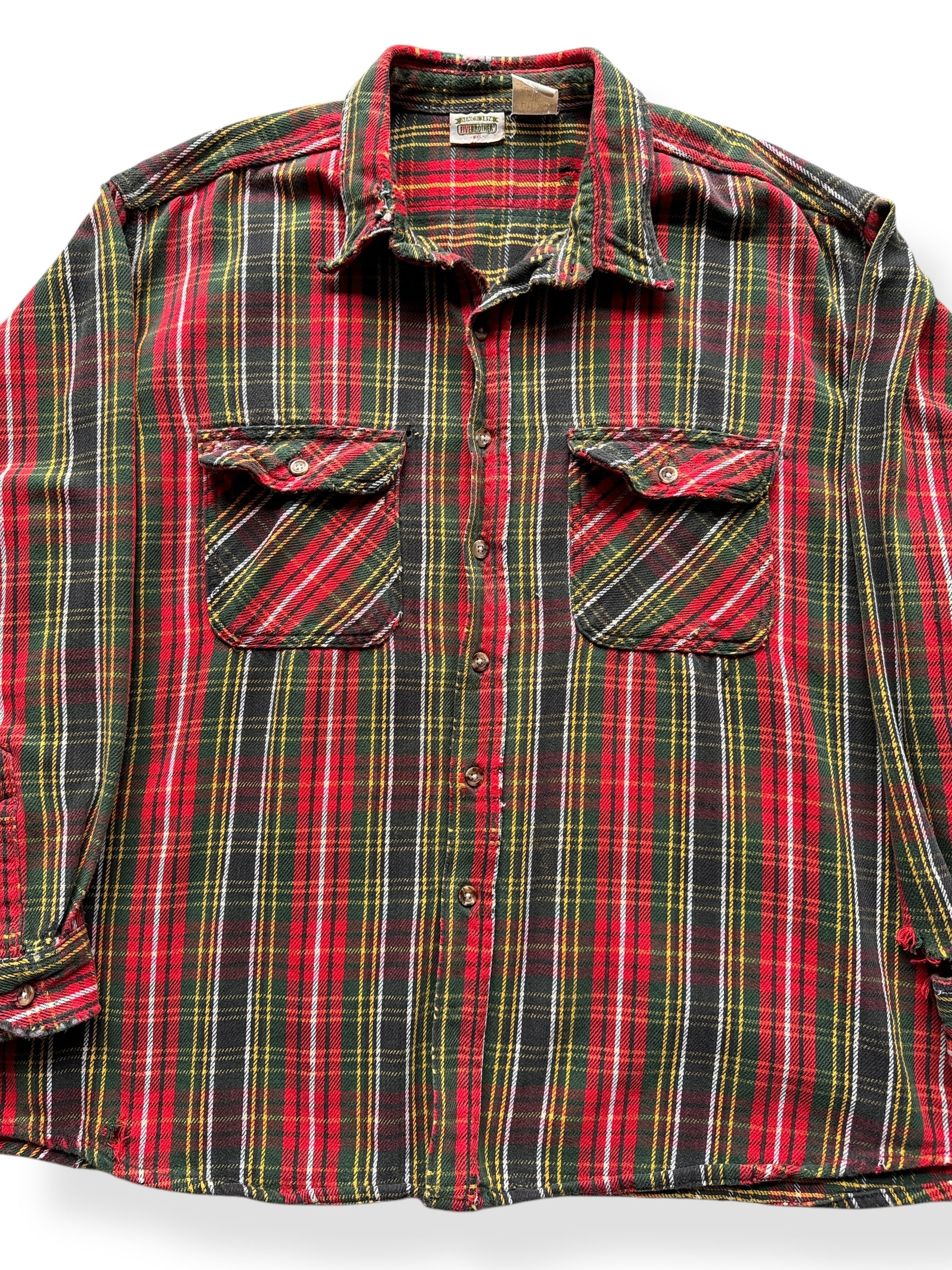 Front Close Up of Five Brothers Cotton Flannel SZ XXXL