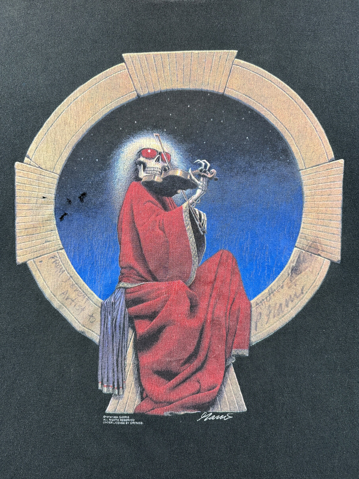 Graphic on Vintage GD Blues For Allah Tee SZ L