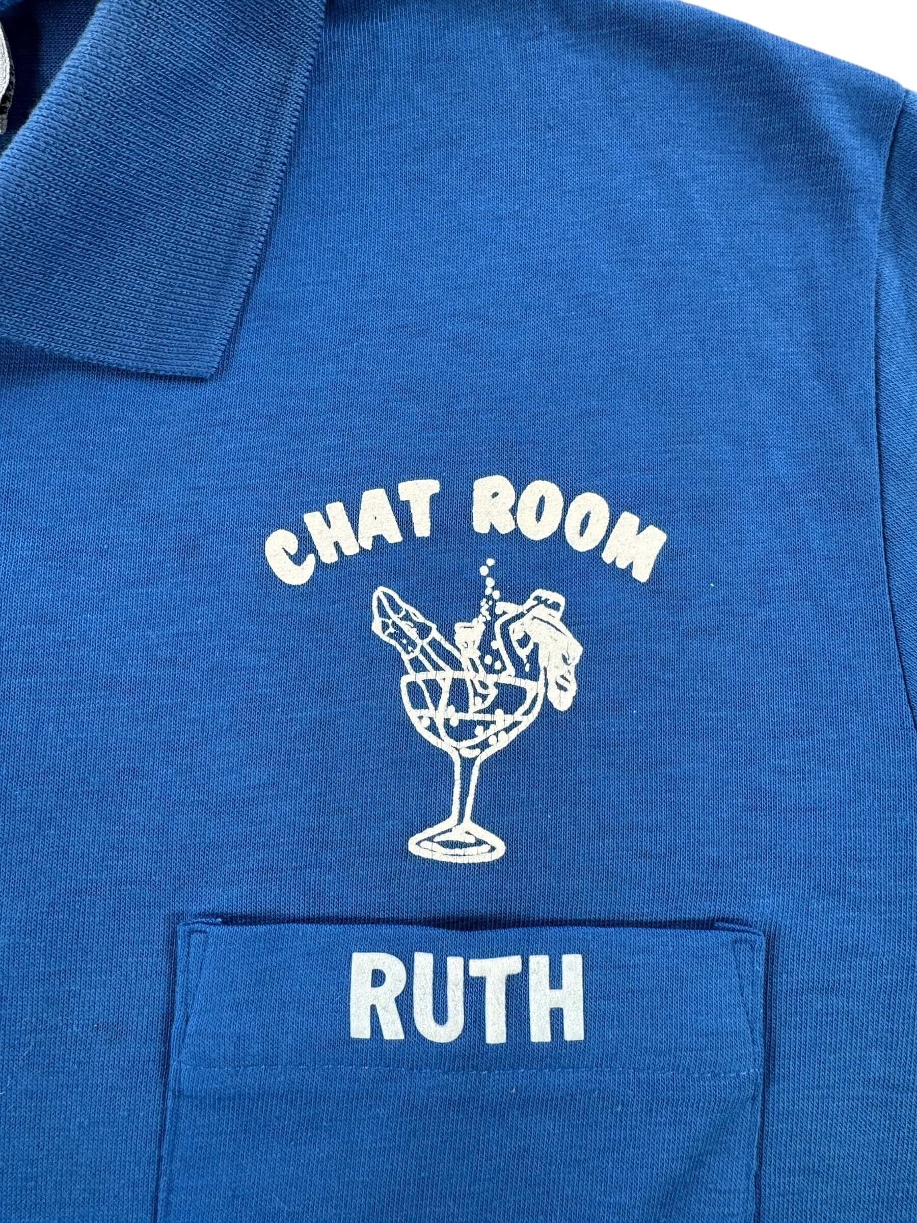 Front Graphic of Vintage Carson City Chat Polo Shirt SZ M