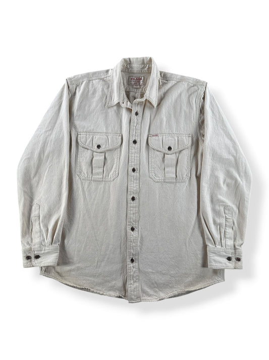 Front of Filson Natural Twill Guide Shirt SZ L
