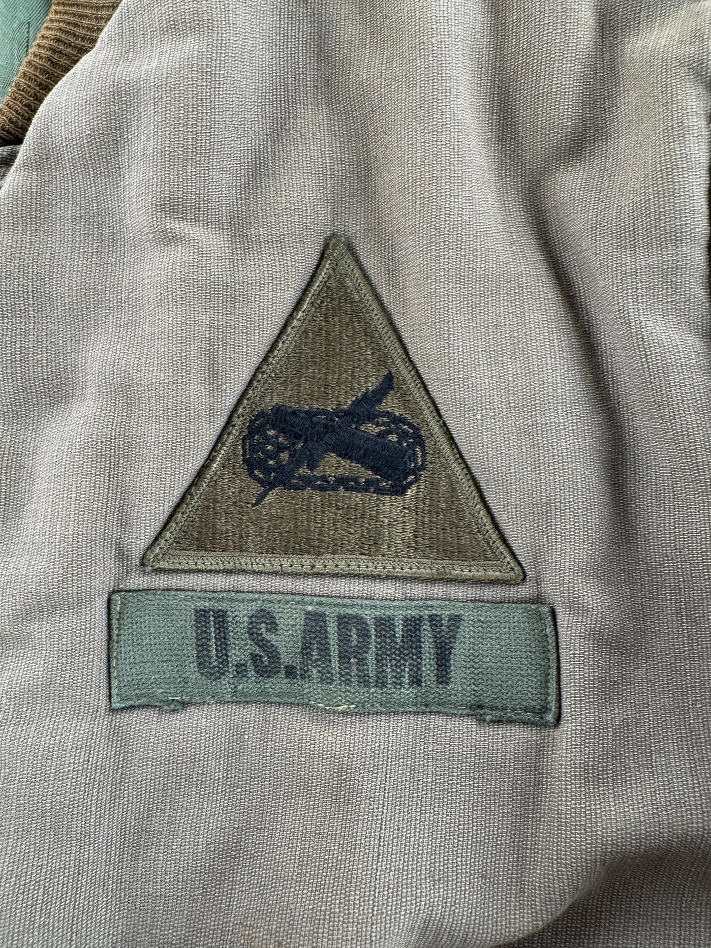 Patch on Vintage Civilian Tanker Jacket SZ L - AS IS