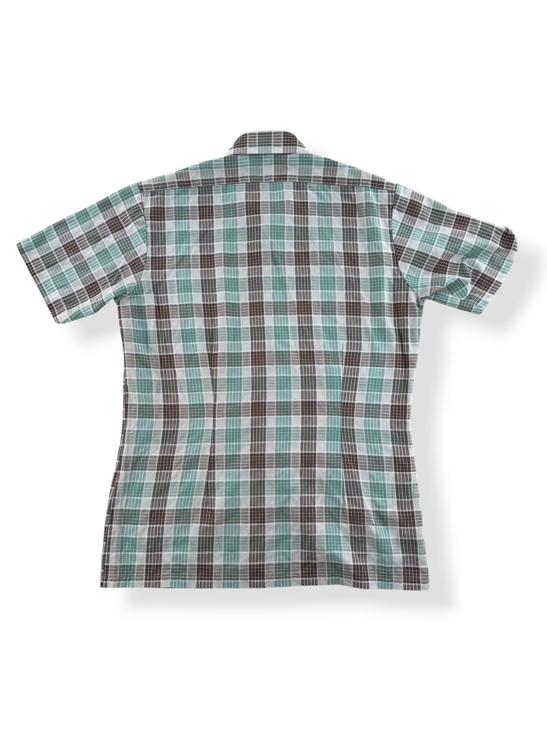 Back of Vintage For The VIP Short Sleeve Plaid Shirt SZ S