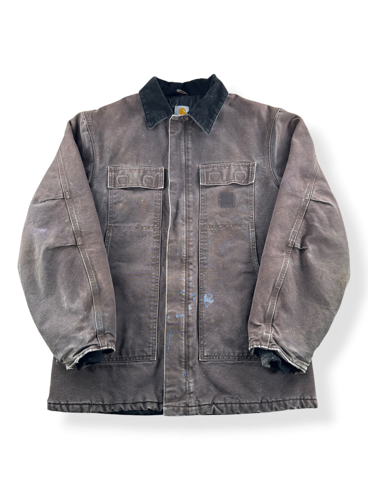 Front of Vintage Carhartt Arctic Jacket Faded Brown SZ M-T