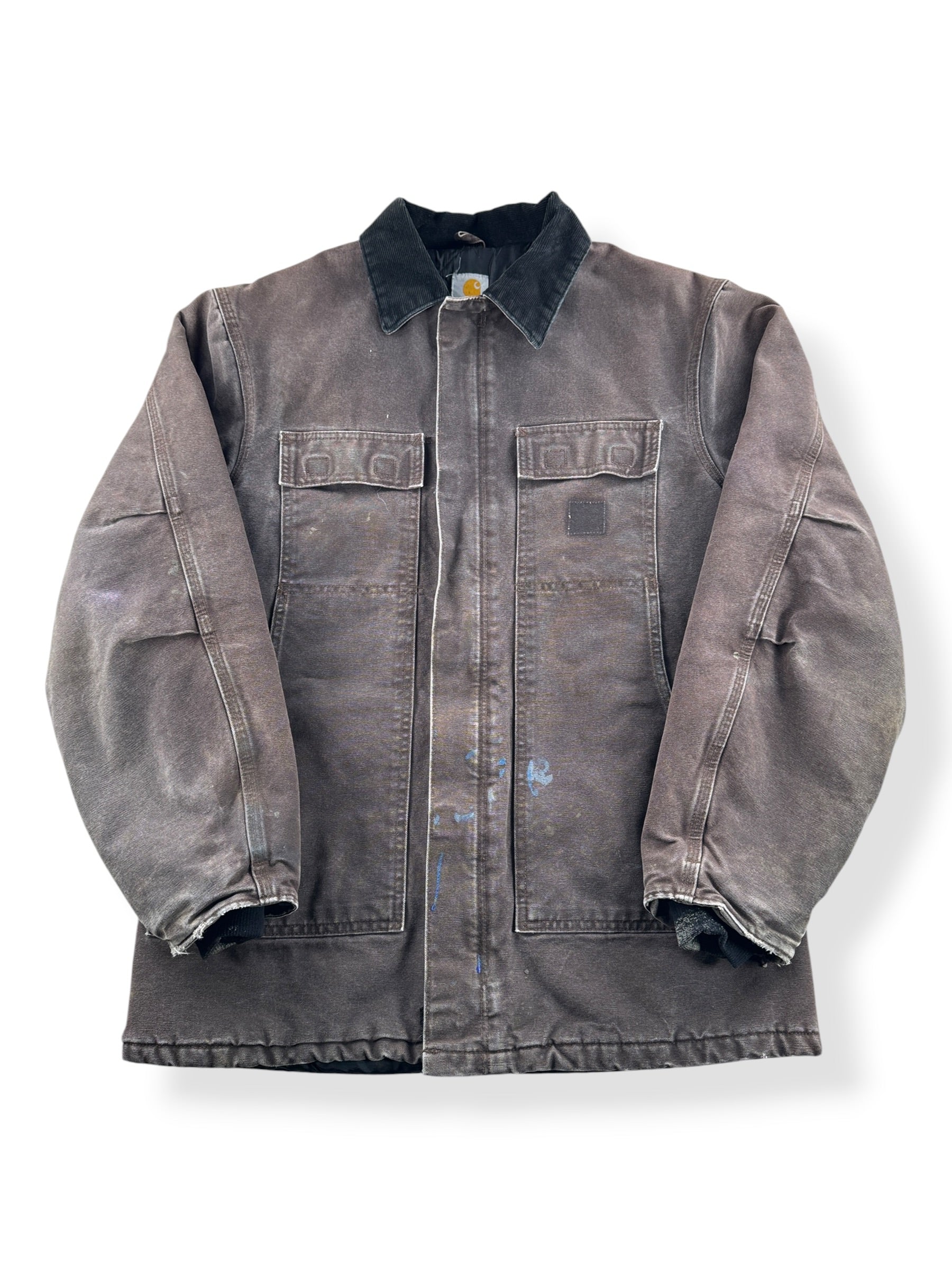 Front of Vintage Carhartt Arctic Jacket Faded Brown SZ M-T