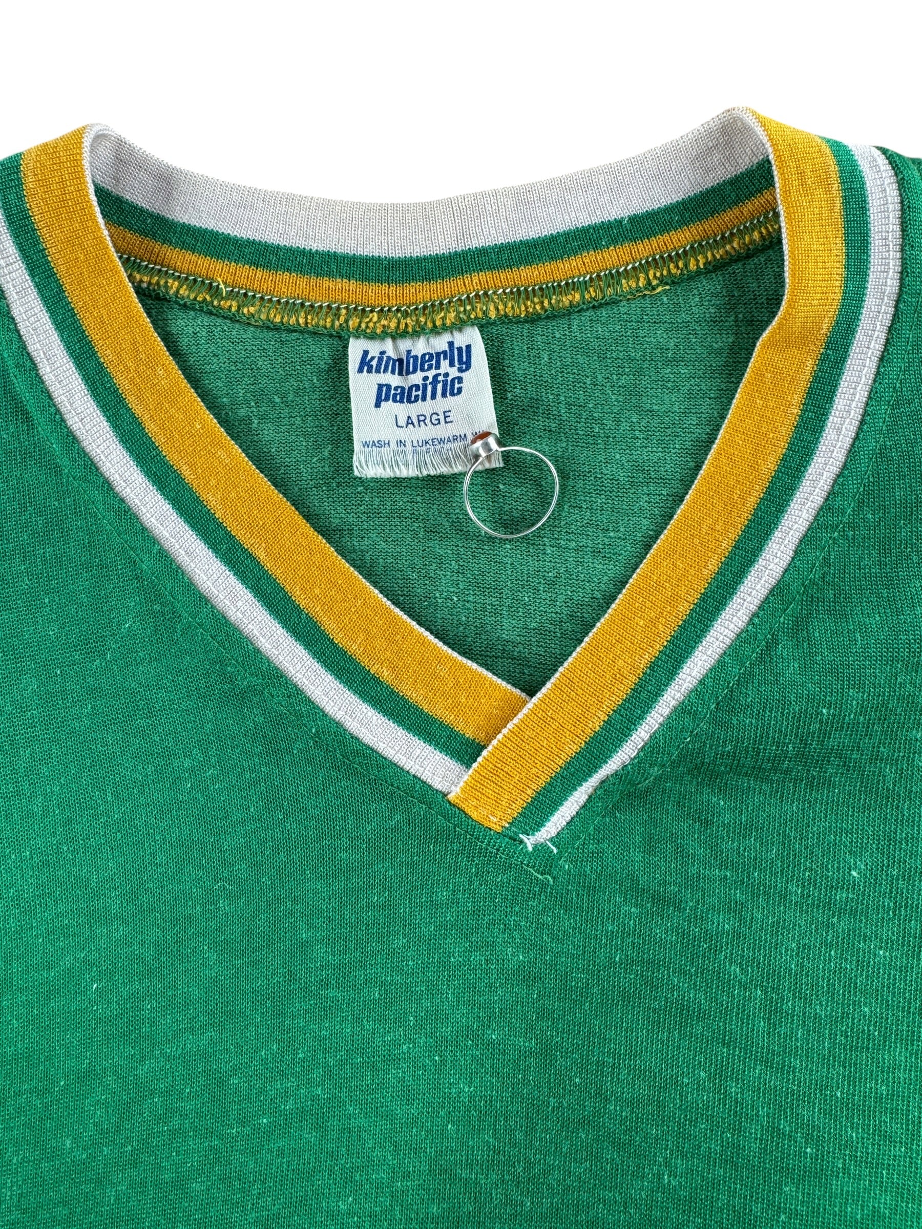 Tag on Vintage Kimberly Pacific Durene Jersey Shirt SZ L