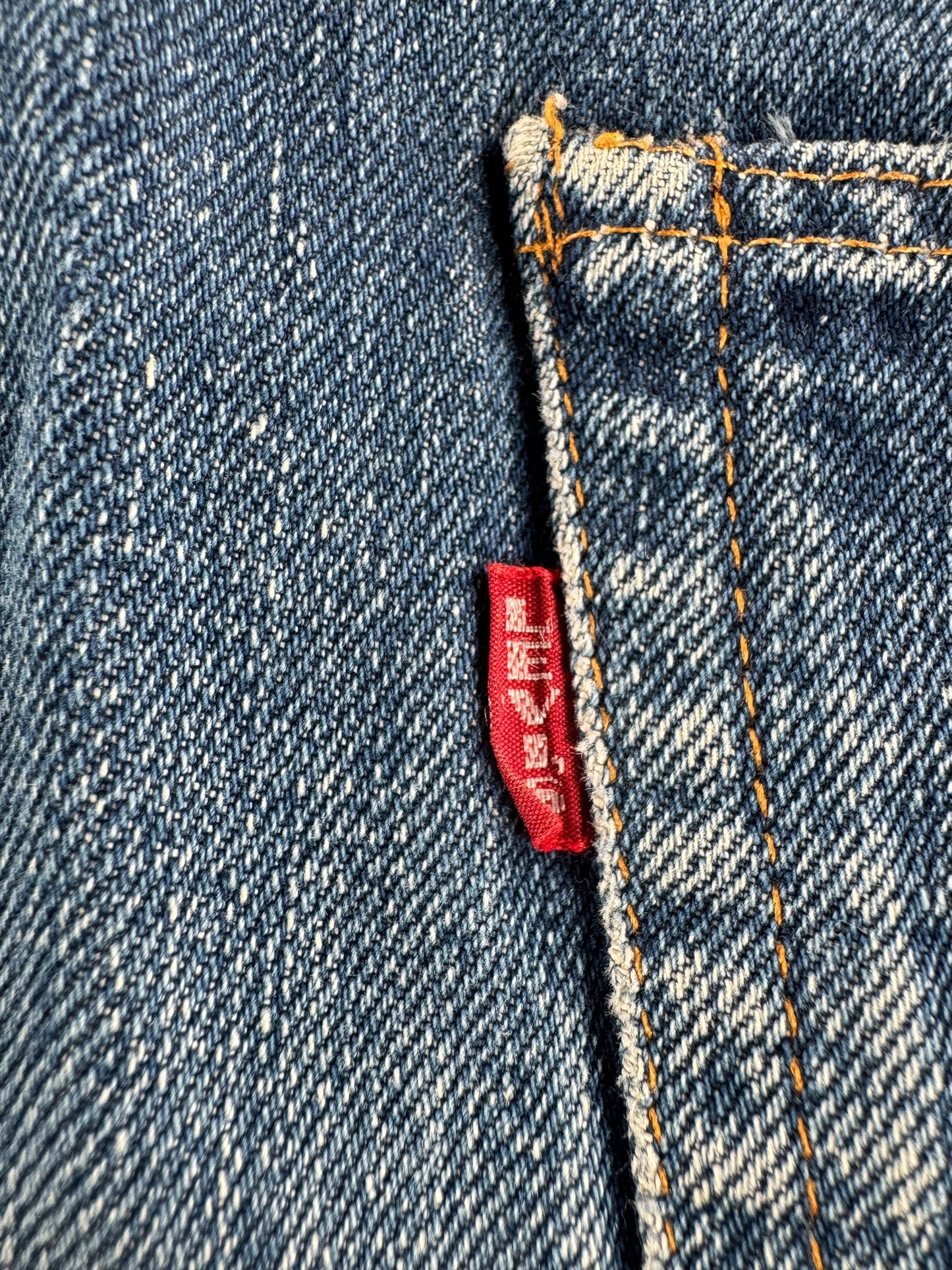 Label on Vintage Big E Levis Cut Offs W36" (Fits W33")