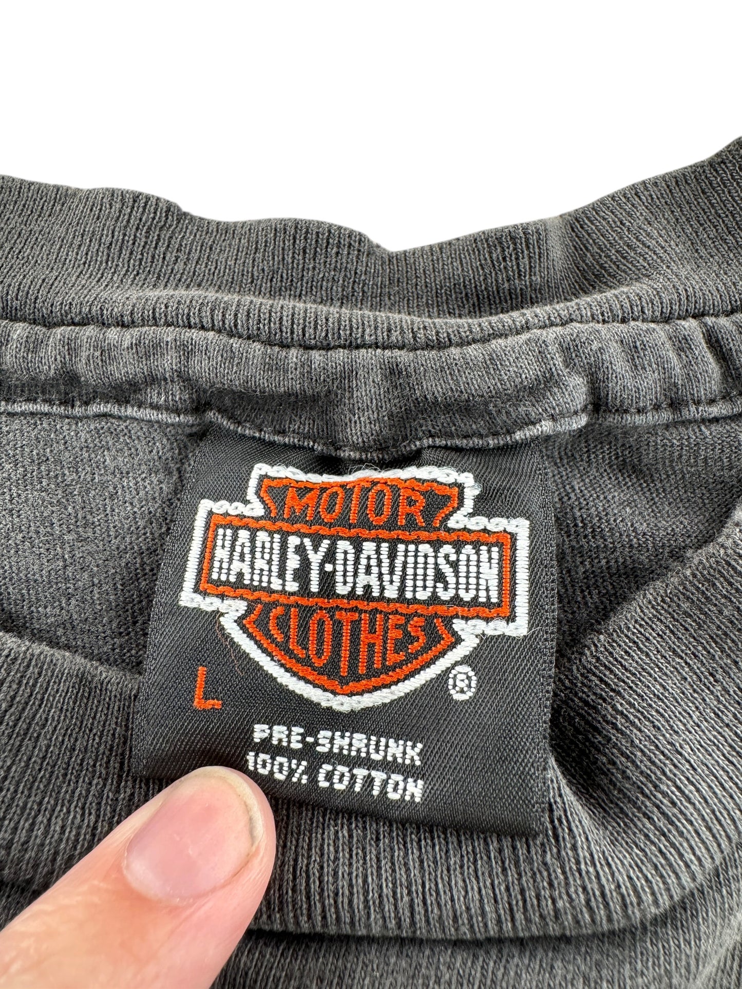 Tag on Vintage 90's Harley MGD Tee SZ L