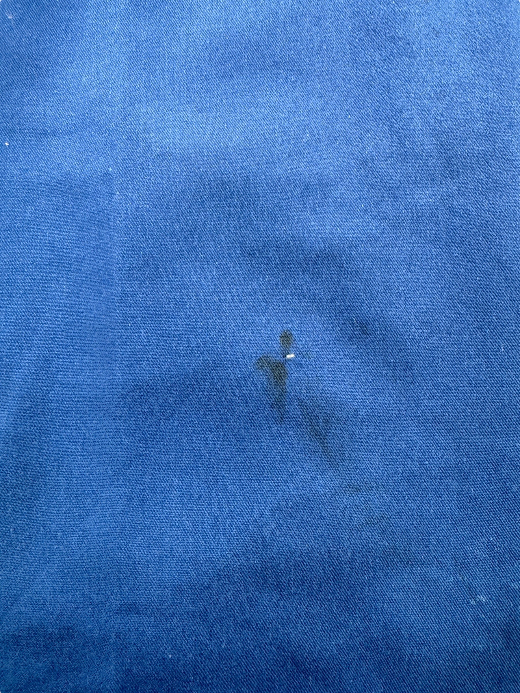 Stain on Vintage French Chore Coat w/ FT Patch SZ XL