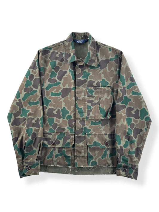 Front of Vintage Woolrich Duck Camo Jacket SZ M - AS IS
