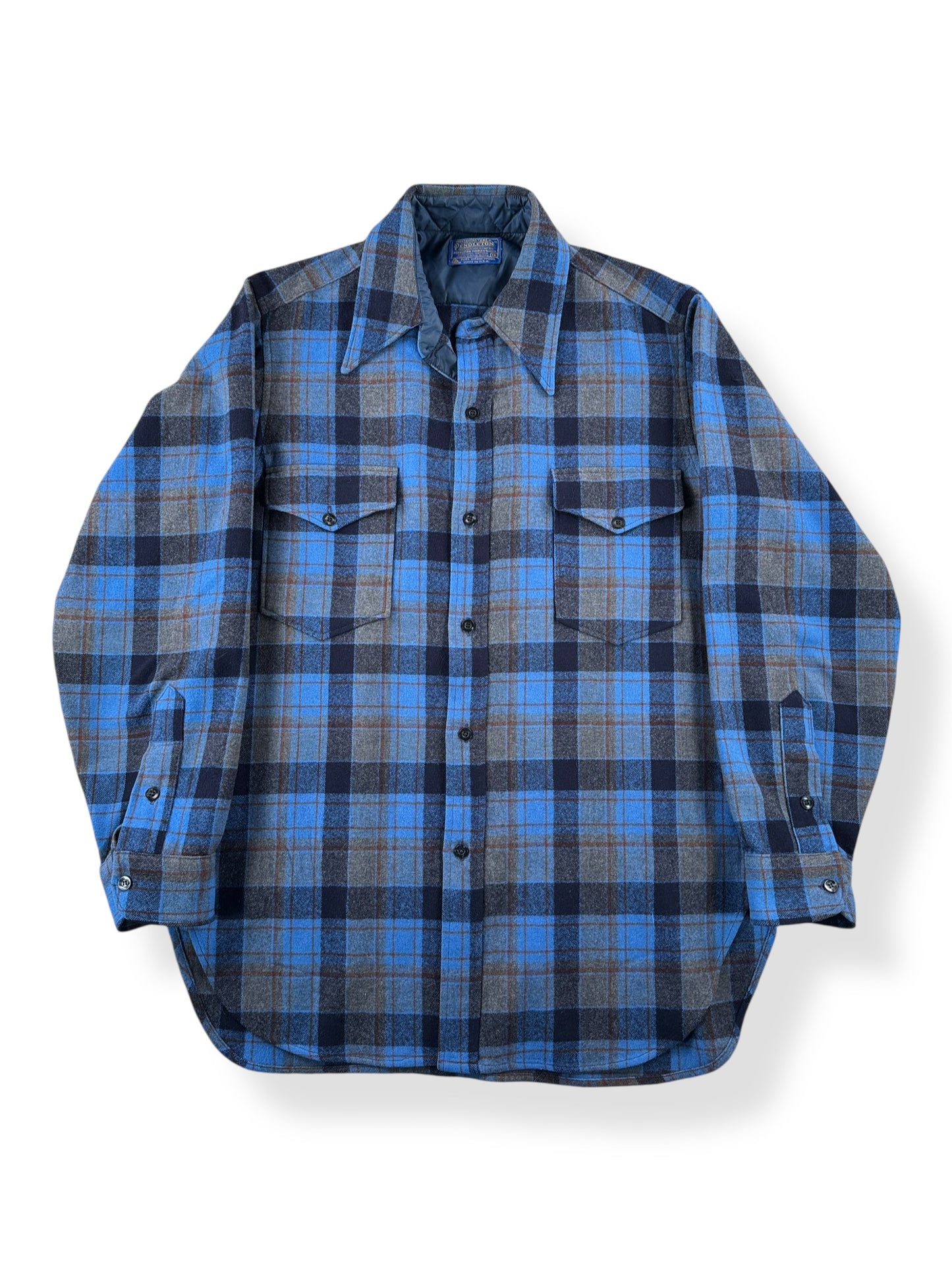 Front of Vintage 70s Pendleton Button Up Flannel SZ L