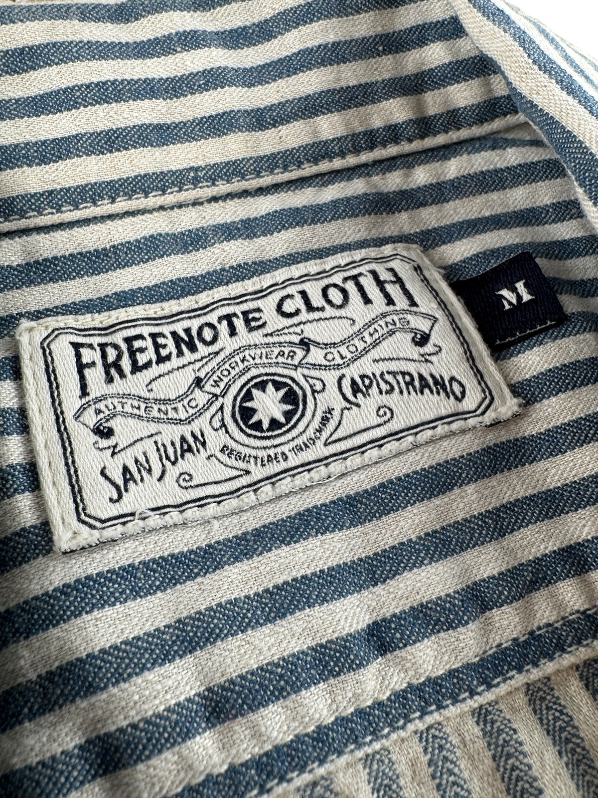 Tags on Freenote Express Stripe Shirt SZ M