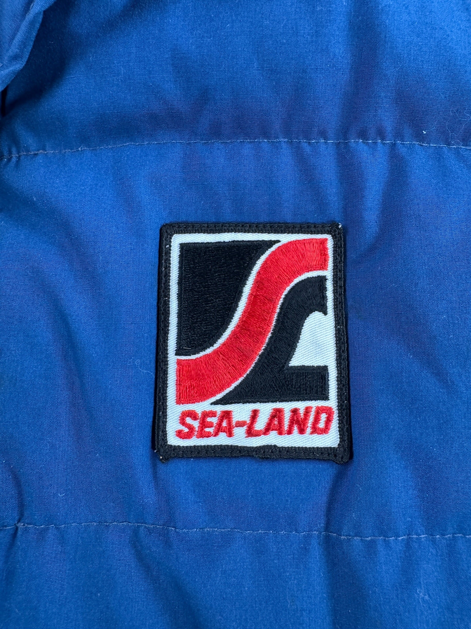 Patch on Vintage Eddie Bauer Blue Down Parka SZ XL