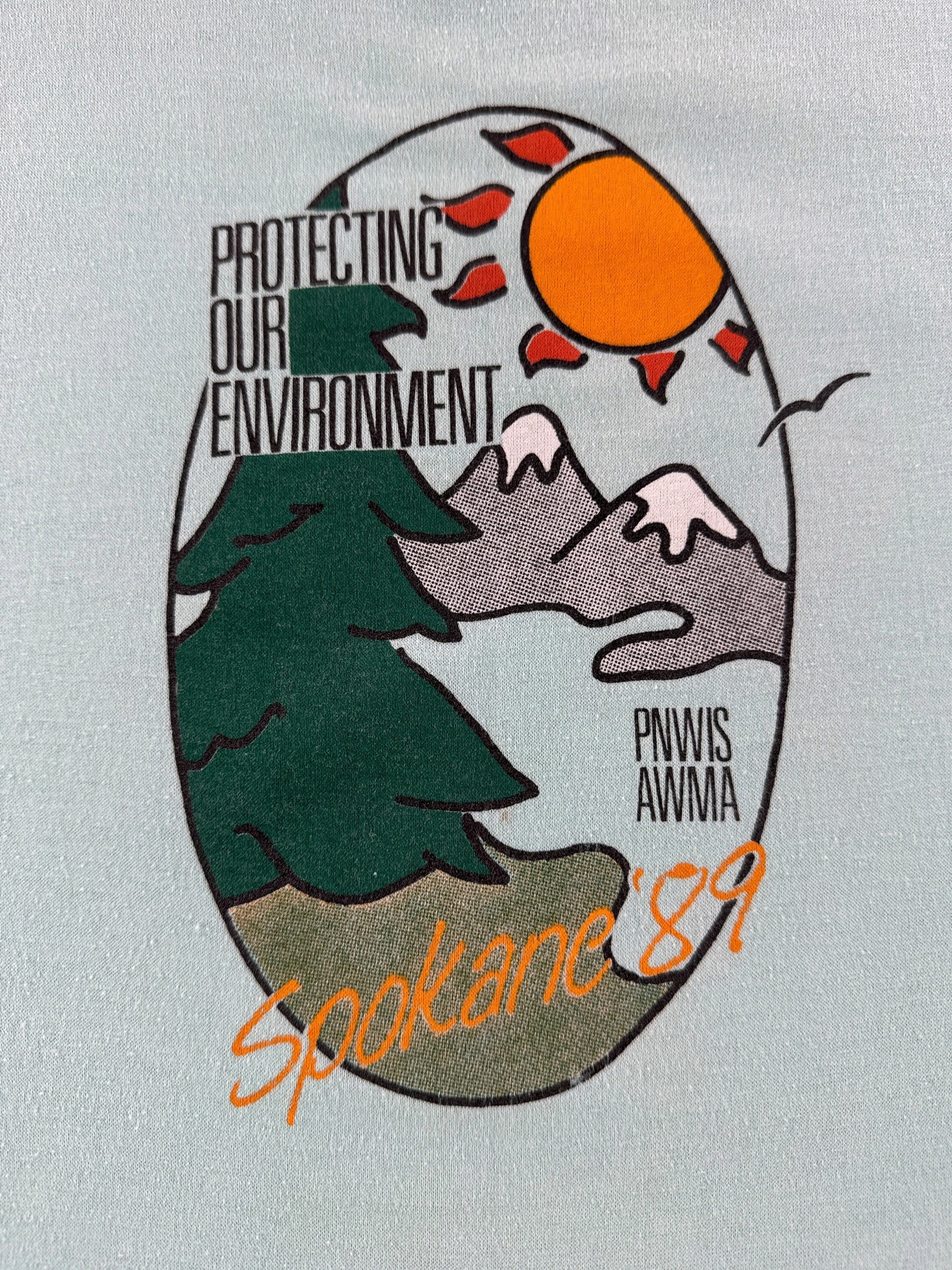 Graphic Vintage Protecting Our Environment Spokane Tee SZ XL (Fits L)