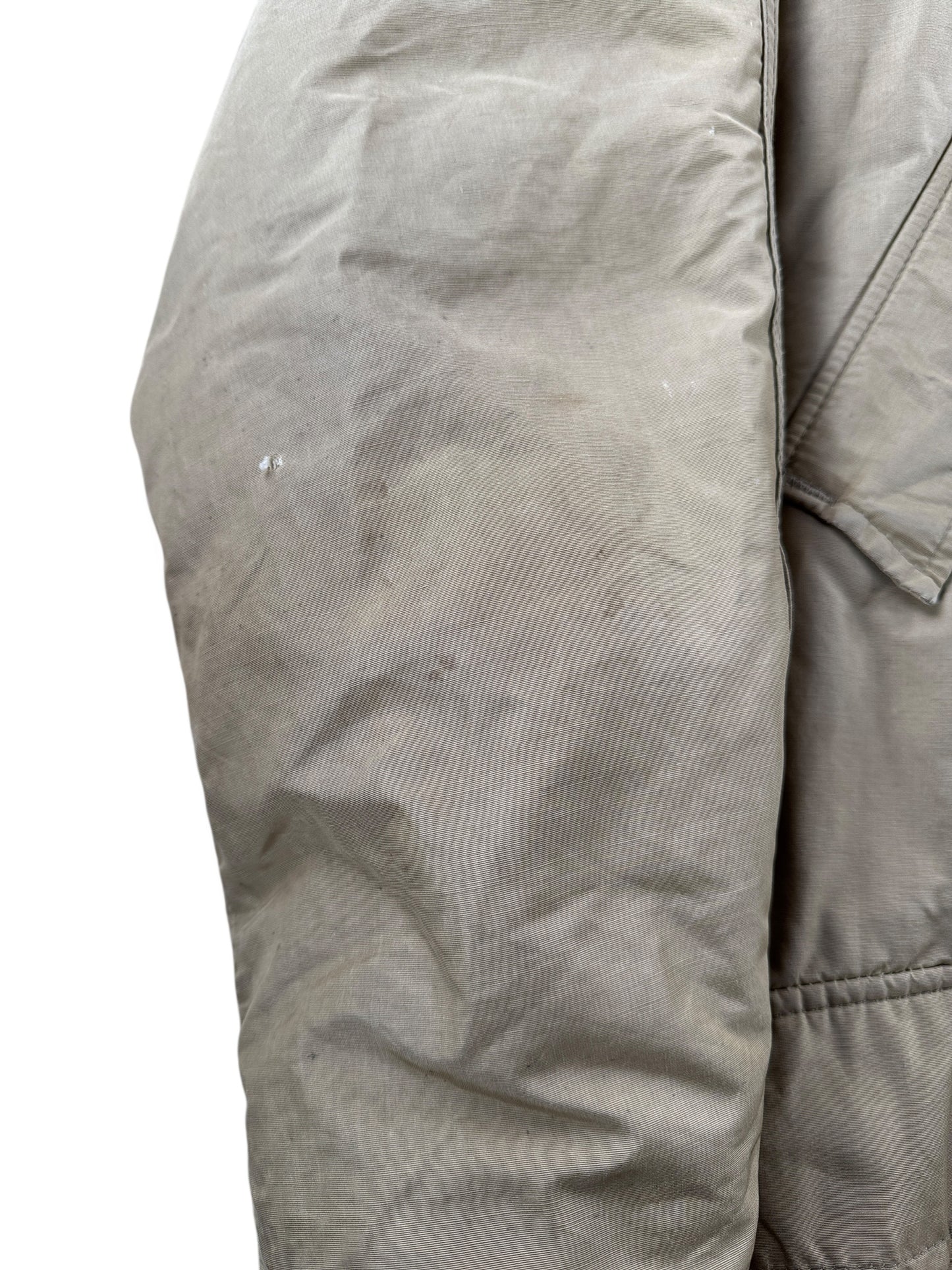 Stains on Vintage L.L. Bean Script Era Down Mackinaw Jacket SZ L