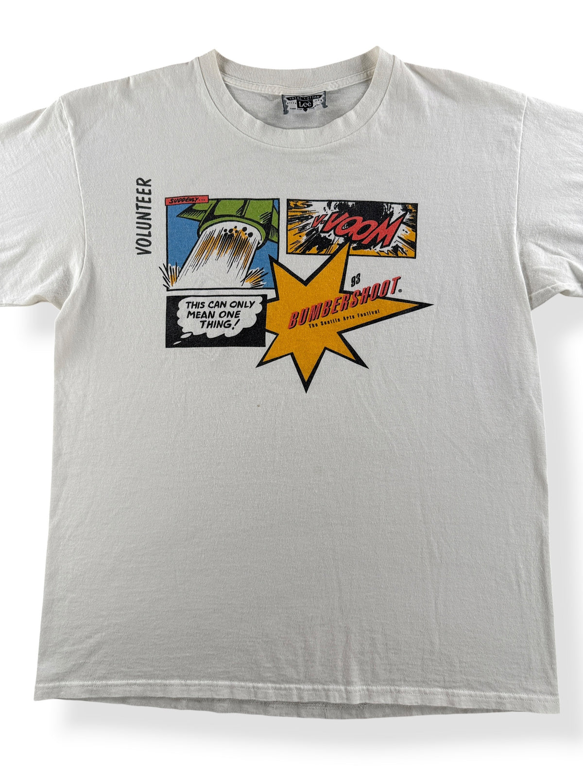 Front Close Up of Vintage Bumbershoot Volunteer Tee SZ L