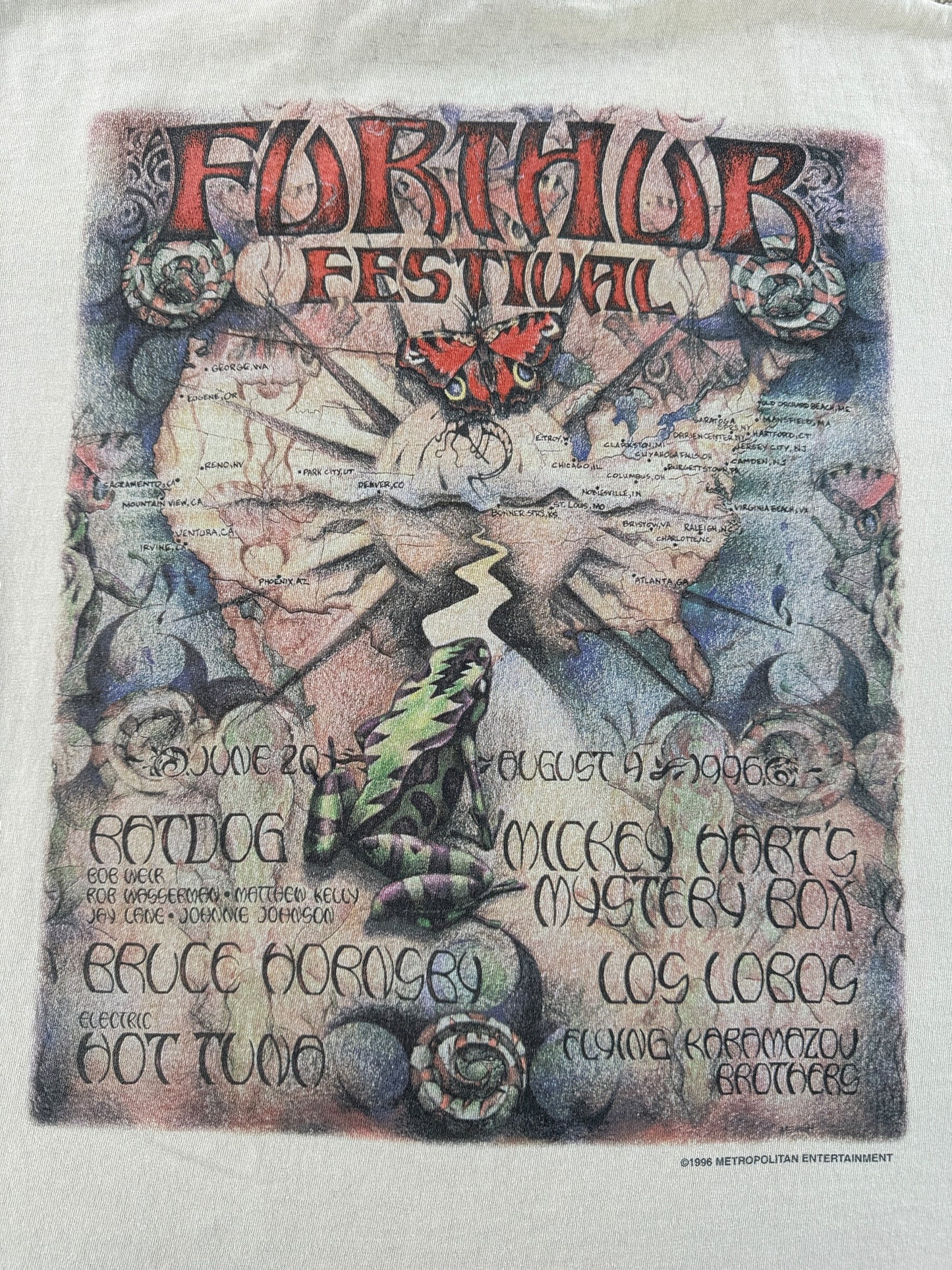 Graphic of Vintage Distressed 1996 Further Festival Tee SZ XL
