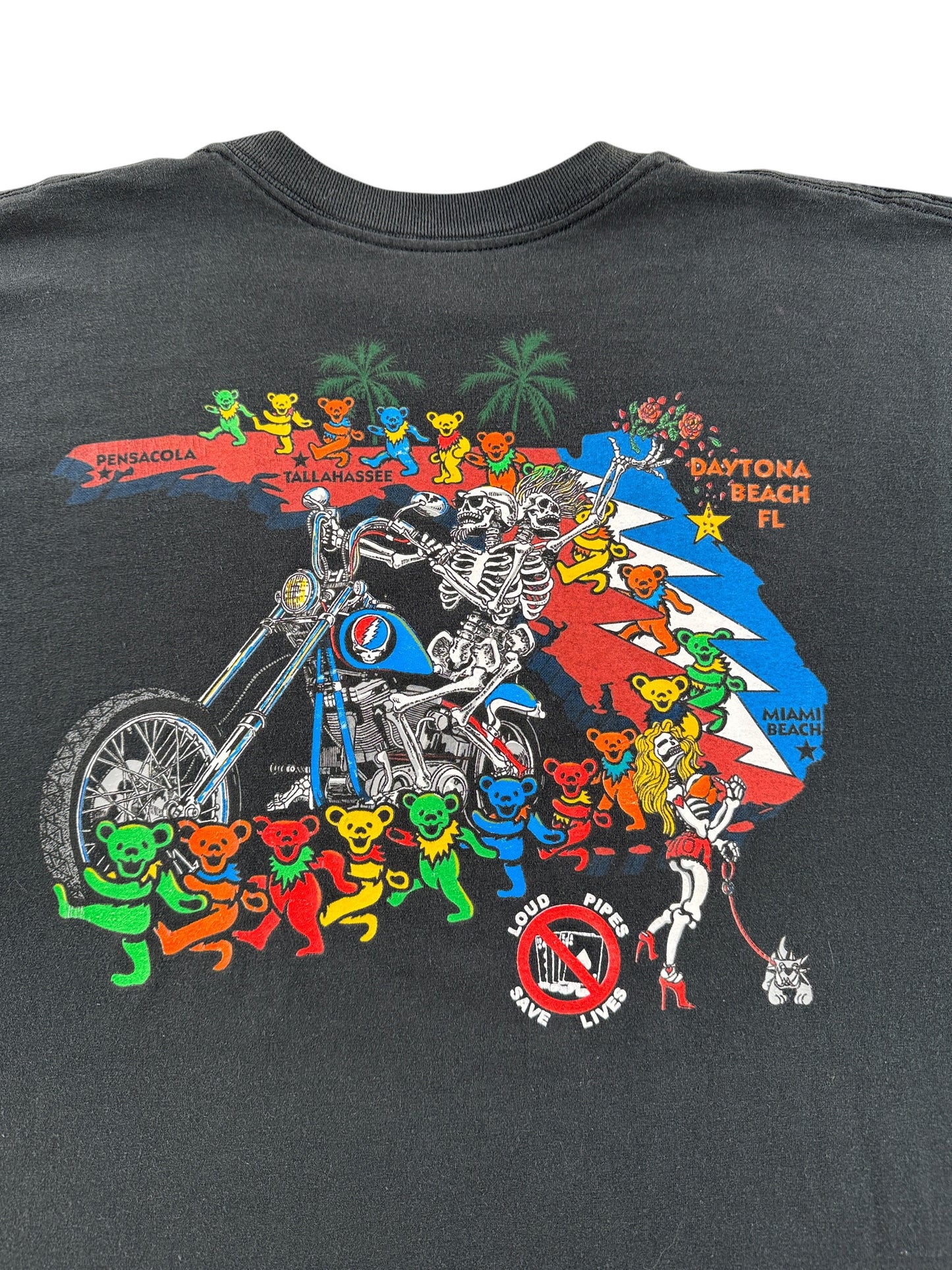 Back Graphic of Vintage Grateful-Davidson Dead Bird Tee SZ XXL