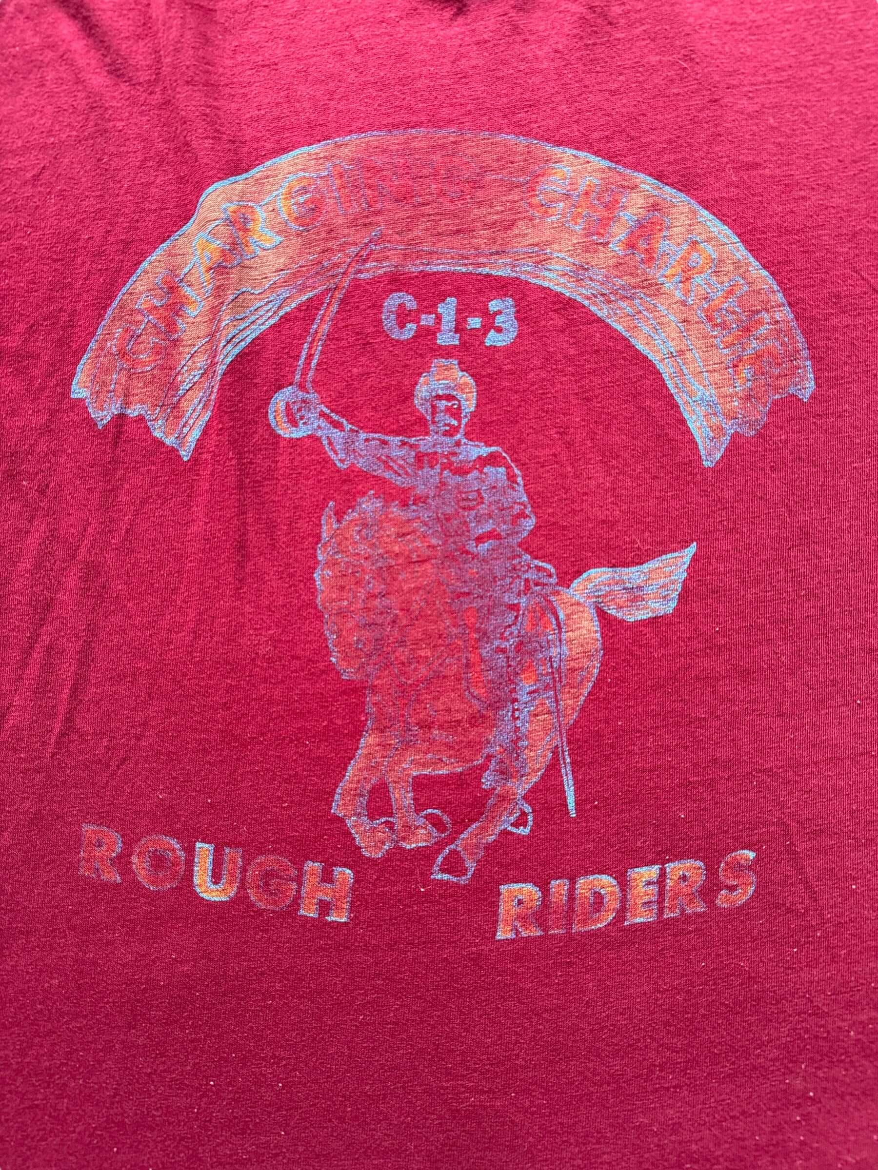 graphic on Vintage Roughriders Jersey Tee SZ M