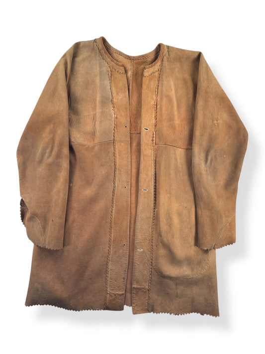 Front of Vintage Handmade Suede Coat SZ M - AS IS