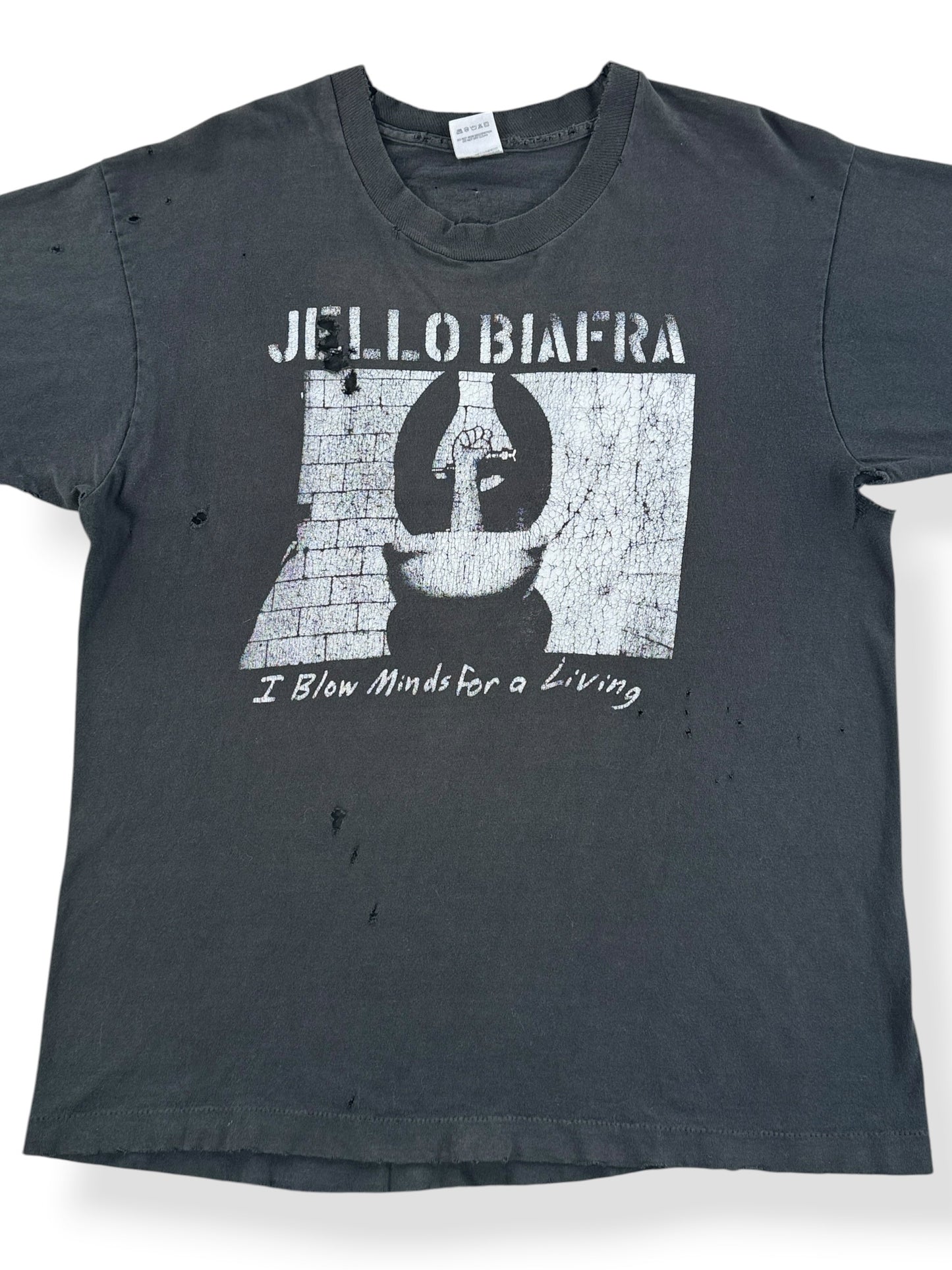 Front Close Up of Vintage 1990s Jello Biafra Dead Kennedys Tour Tee SZ L