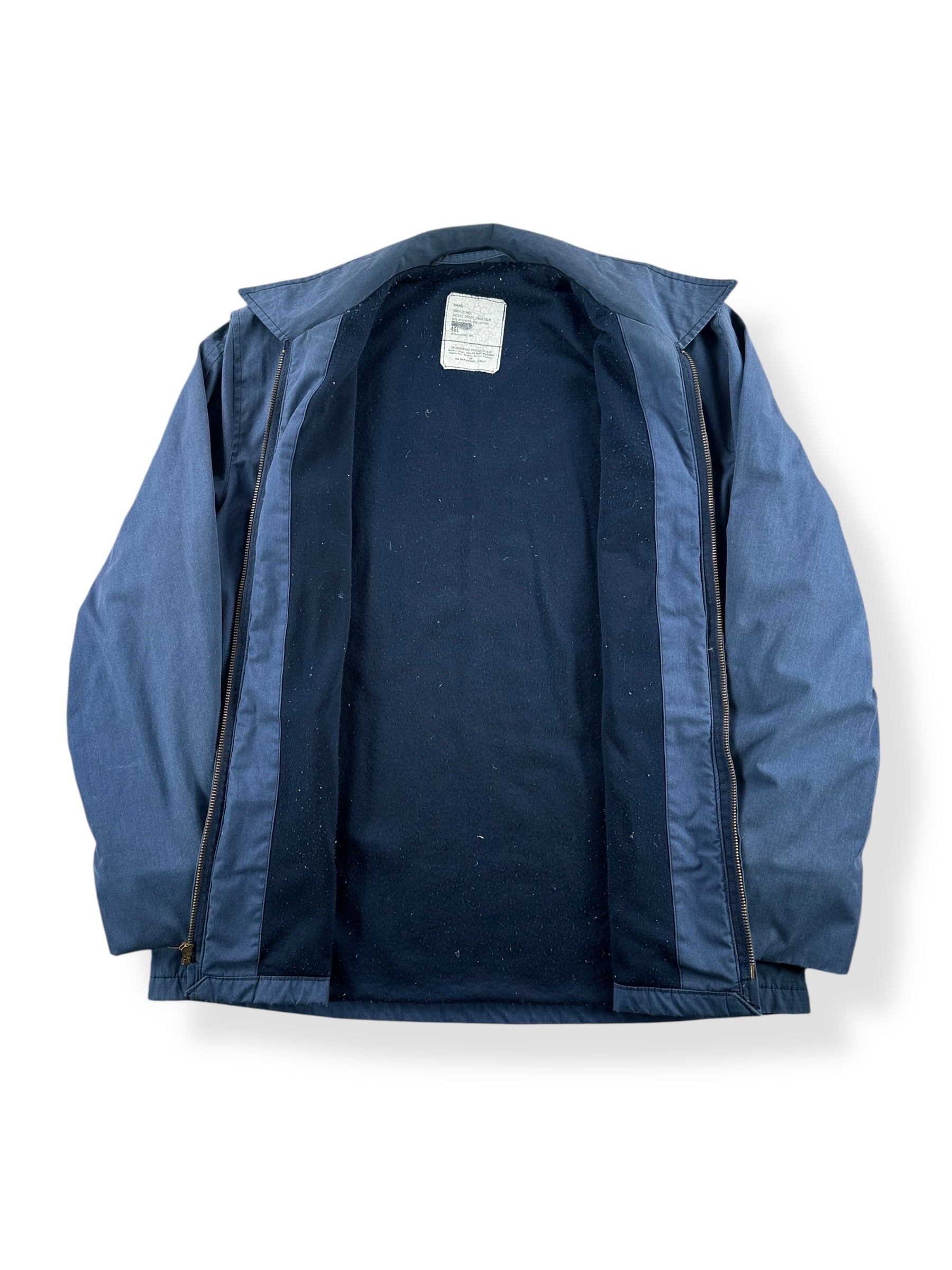 Inside of Vintage USN Utility Jacket Dark Blue SZ 46L