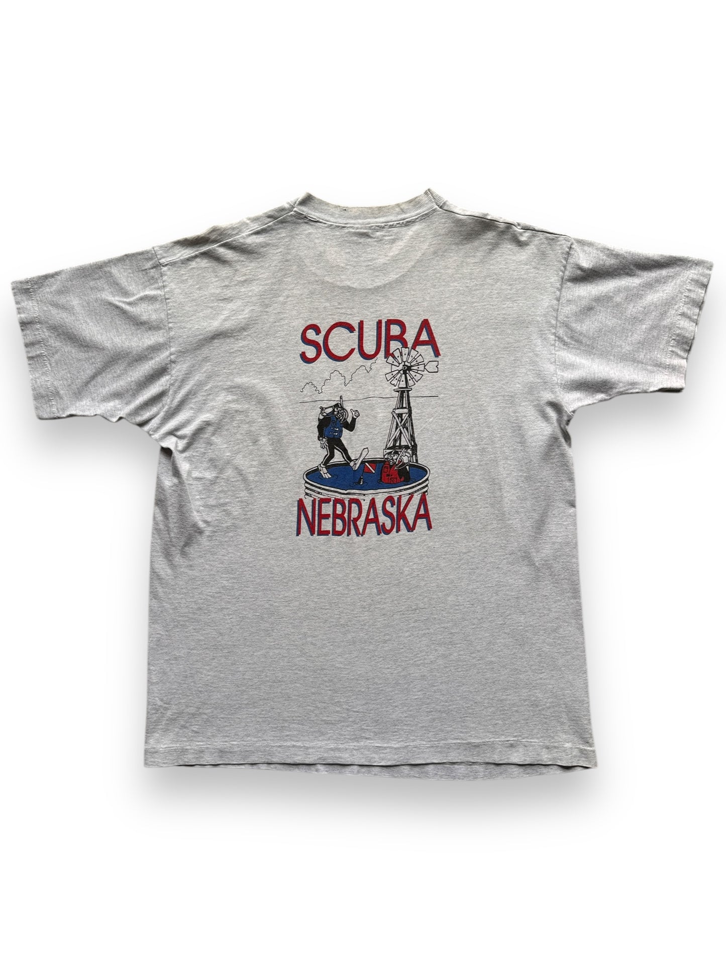 back of Vintage Scuba Nebraska Tee SZ XL