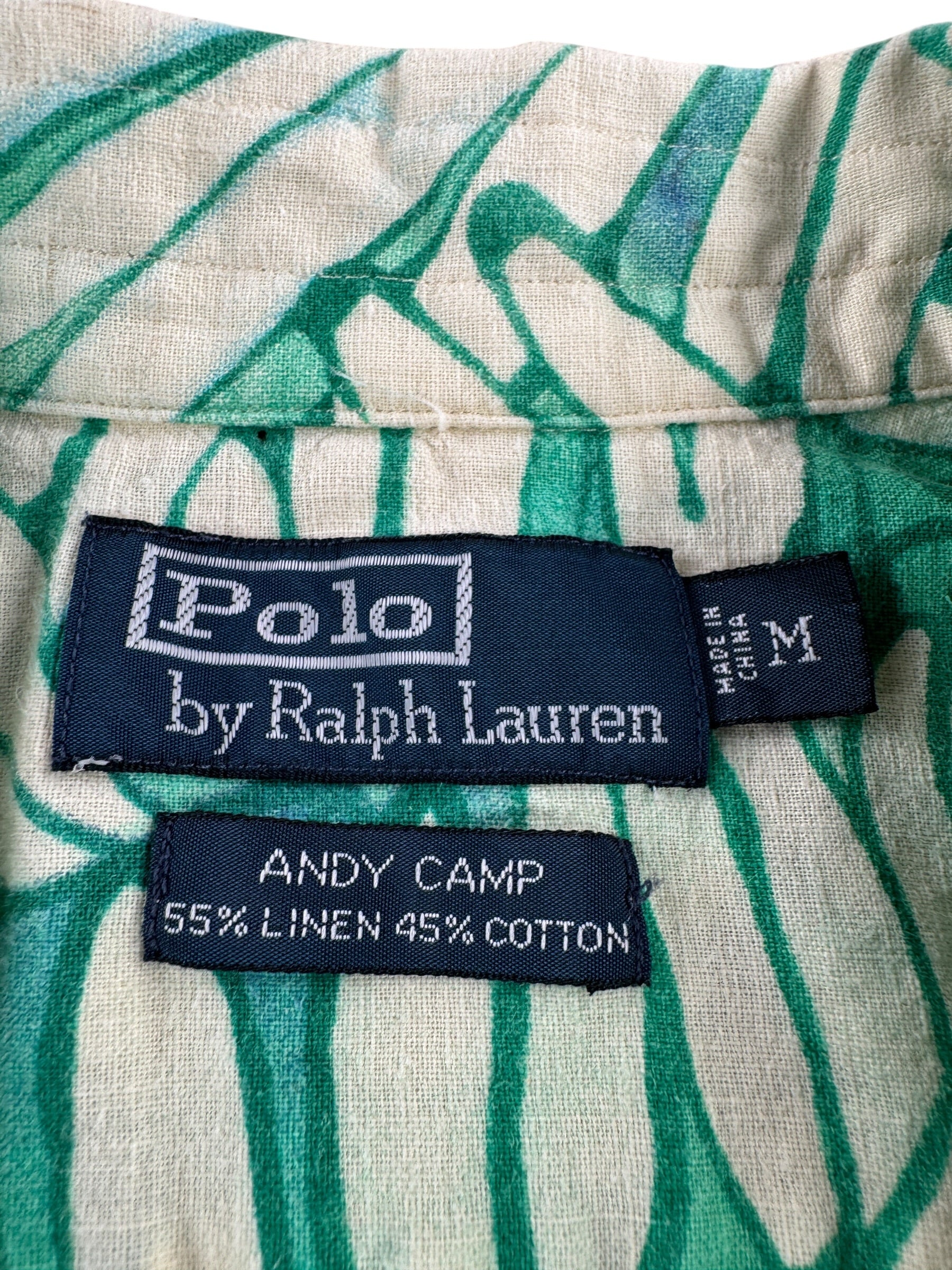 Tag on Vintage Polo Aloha Shirt SZ M