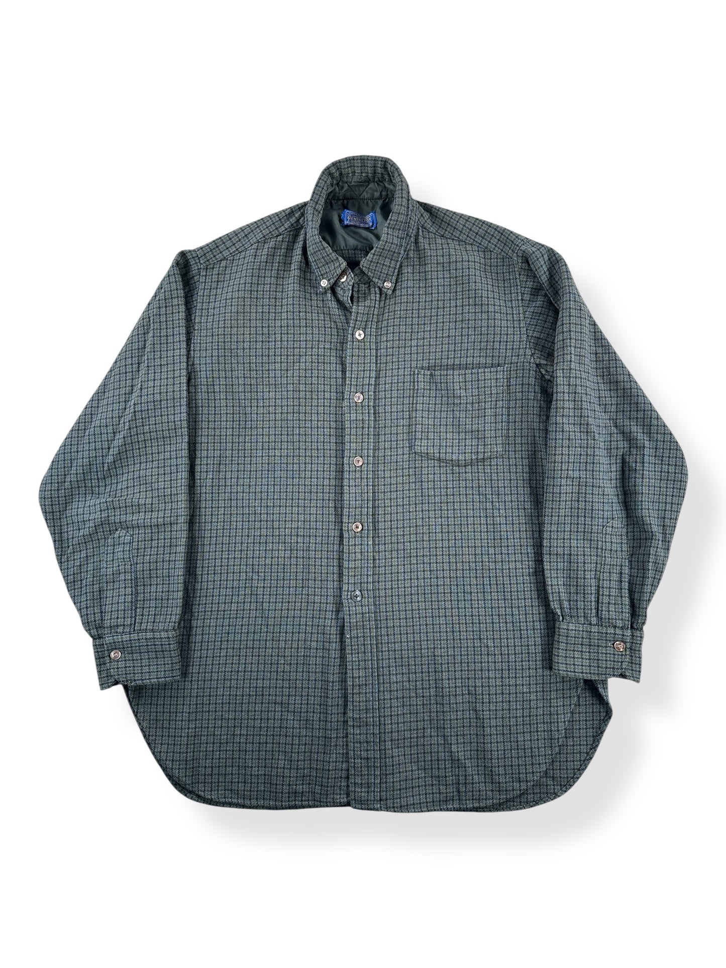 Front of Vintage 50s Era Grey Pendleton SZ L