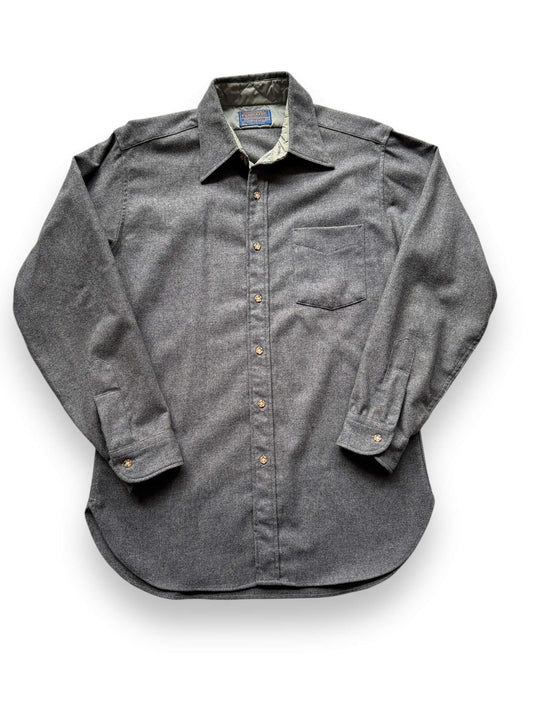 front of Vintage Pendleton Grey Flannel SZ M