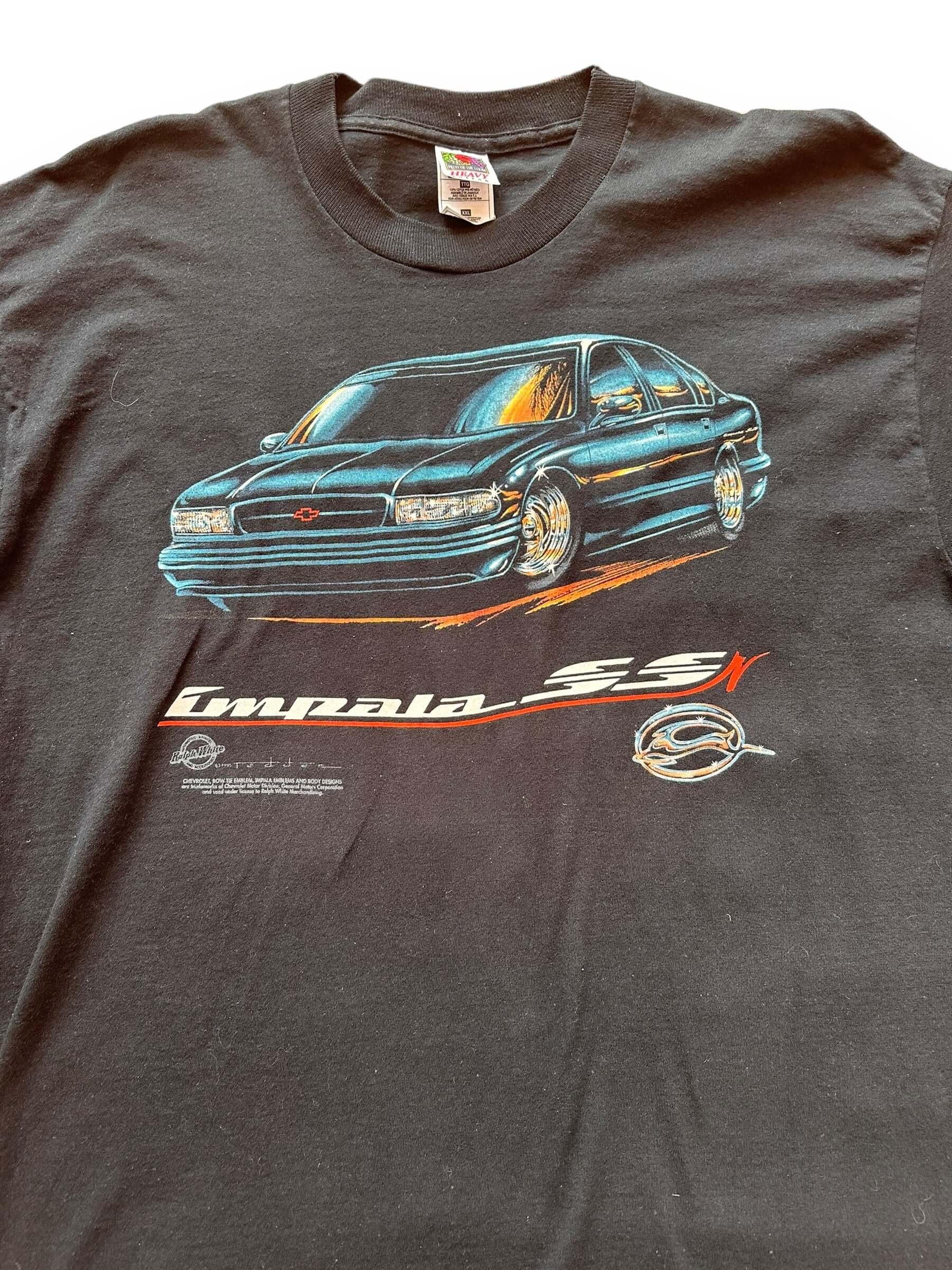 front close up of Vintage Chevy Impala Tee SZ XXL