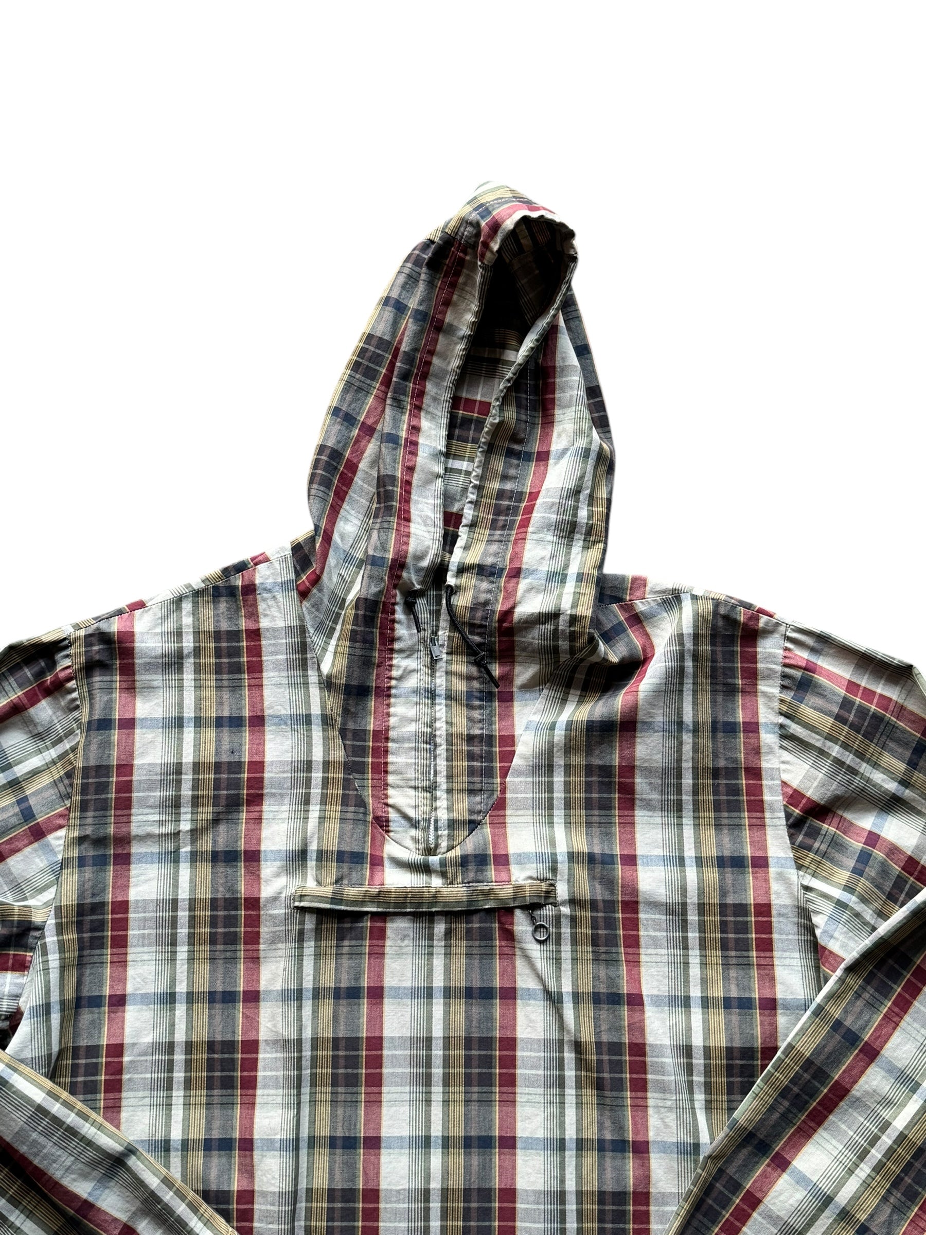 Top front of 1960s Plaid Anorak M