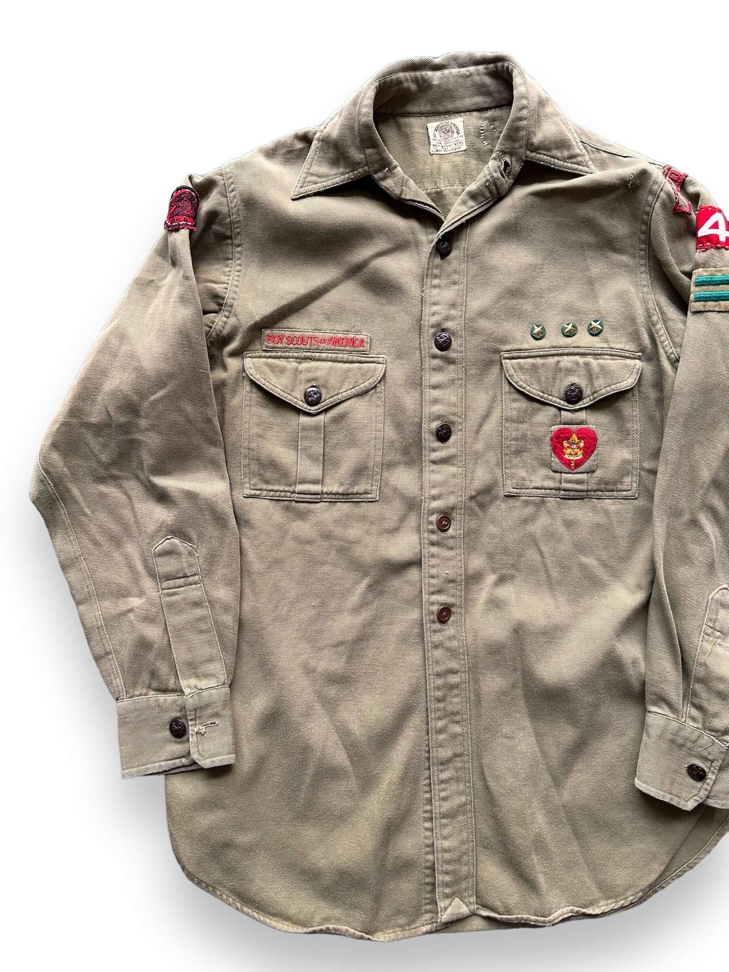 Front Right View of Vintage Spokane Boy Scout Top SZ L | Seattle Vintage Clothing