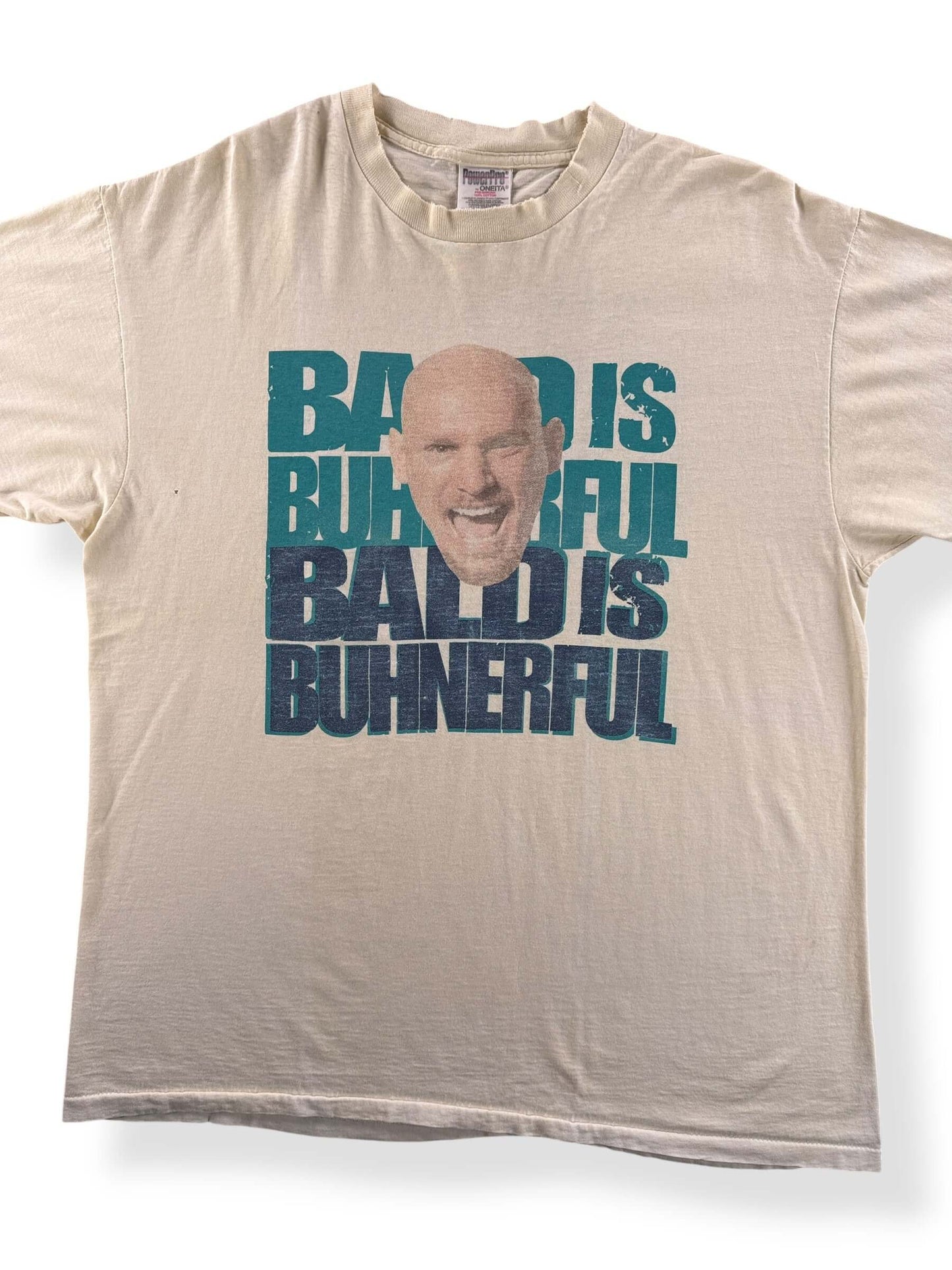 Front Close Up of Vintage Jay Buhner Tee SZ XL