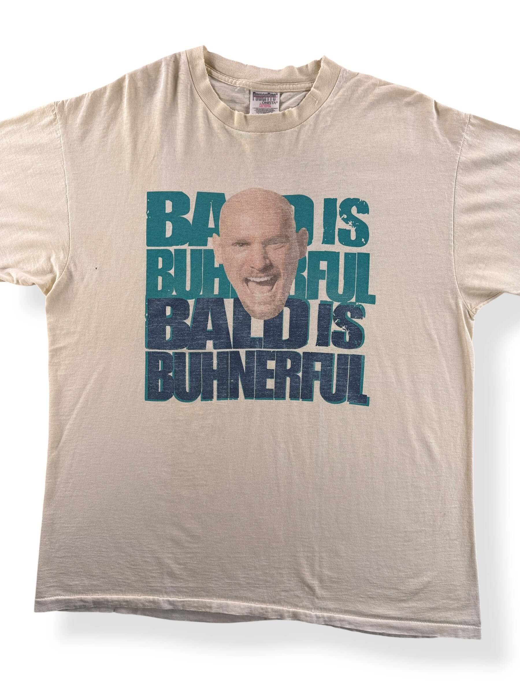 Front Close Up of Vintage Jay Buhner Tee SZ XL