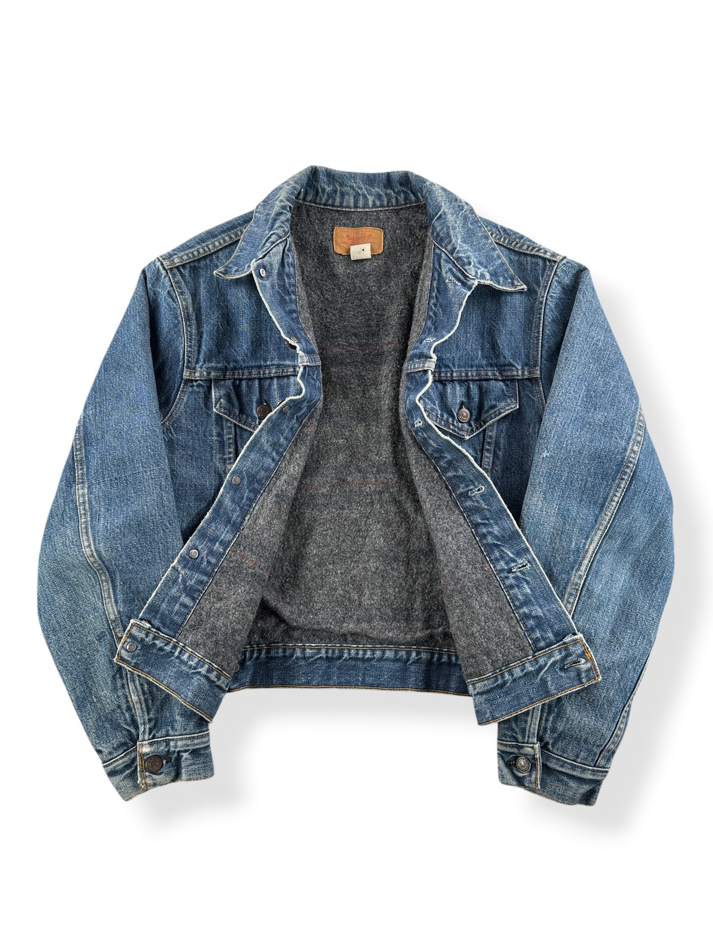Vintage 70s Levi's Blanket Lined Trucker Jacket SZ L