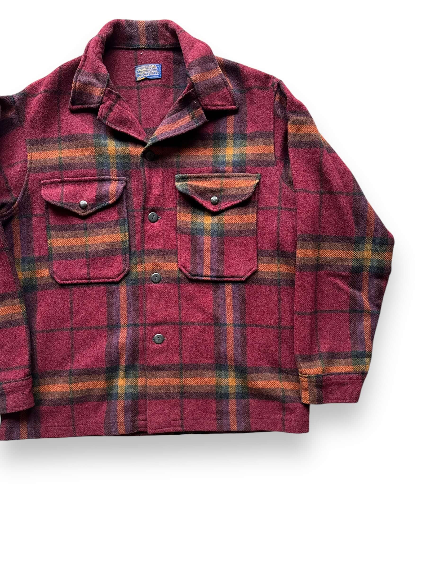 front left of Vintage Pendleton Wool Red/Yellow Plaid Jacket SZ L